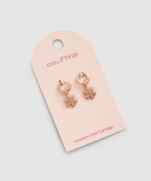 Snowflake Earrings - Gold