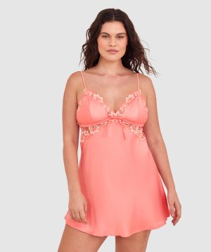 Arla Short Slip - Dark Coral