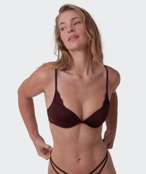 Anusha Lightly Lined Bra - Dark Brown