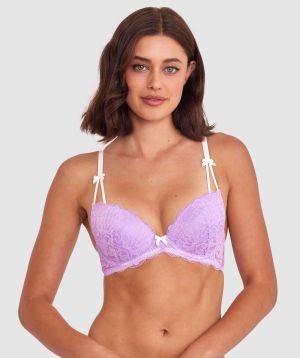 Paloma Push Up Bra - Lilac/Ivory