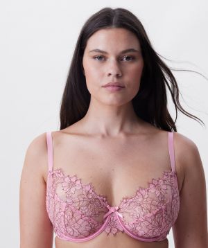 Chantalle Unlined Demi Bra - Pink