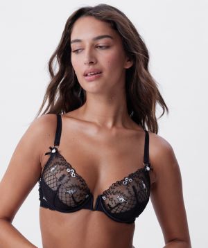 Enchanted Feline Fine Bra - Black