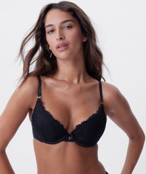 Bethany Essentials Double Push Up Bra - Black