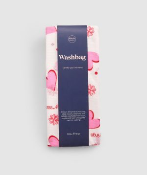 Love Xo Regular Washbag - Pink/ Dark Red