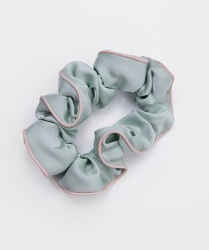 Scrunchie With Piping - Light Green