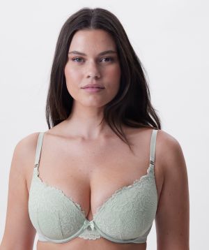 Bethany Essentials Contour Plunge Bra - Light Green