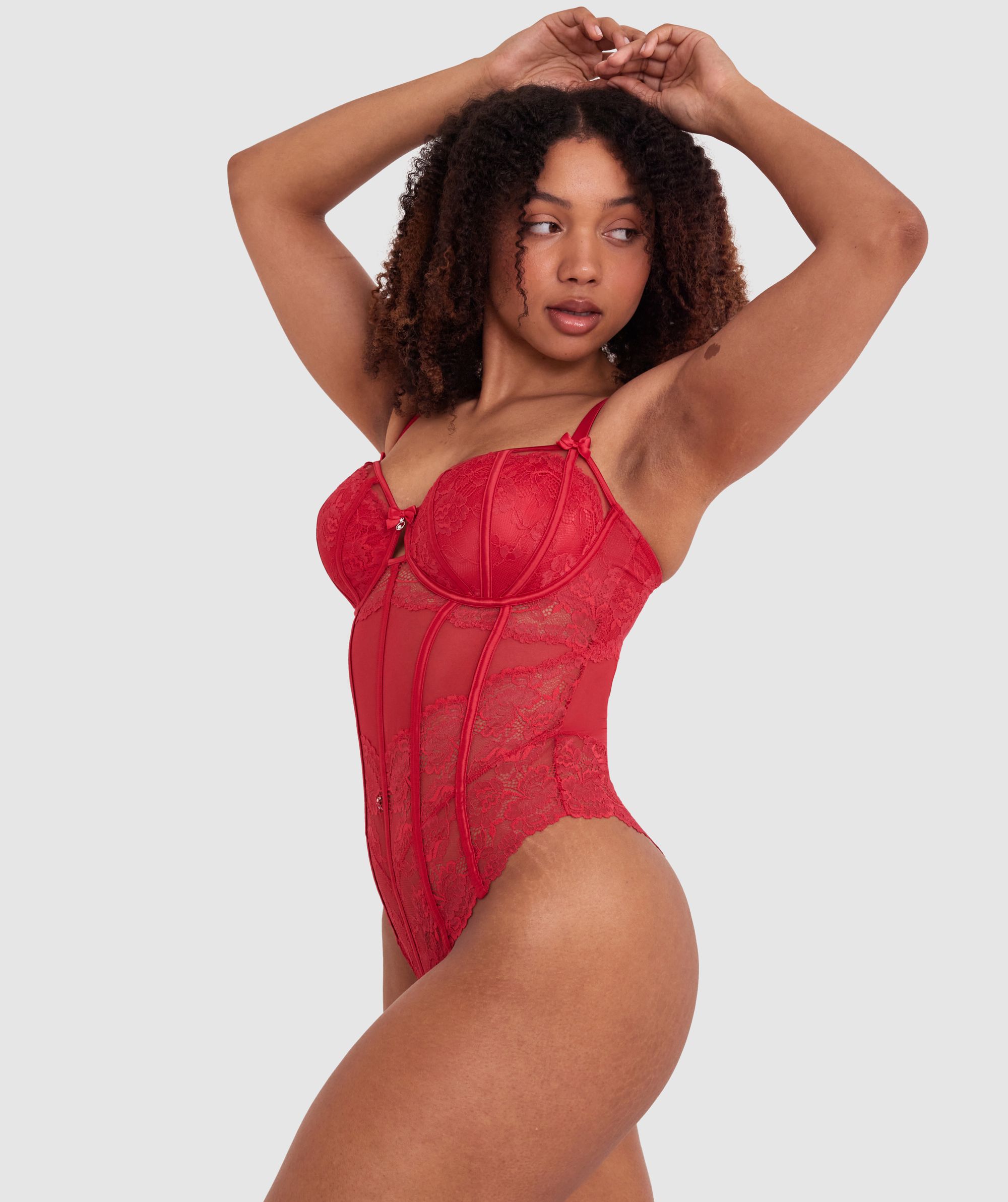 Bras N Things Bethany Underwire Bodysuit - Red
