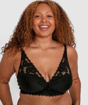 Planet Bliss Lace Wirefree Bra - Black
