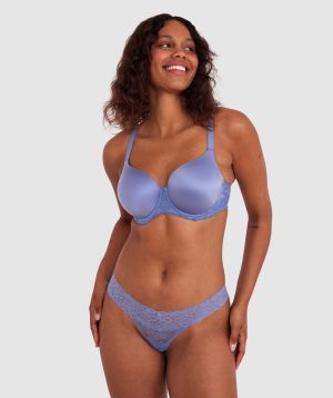 Body Bliss Lace Full Cup Bra - Blue