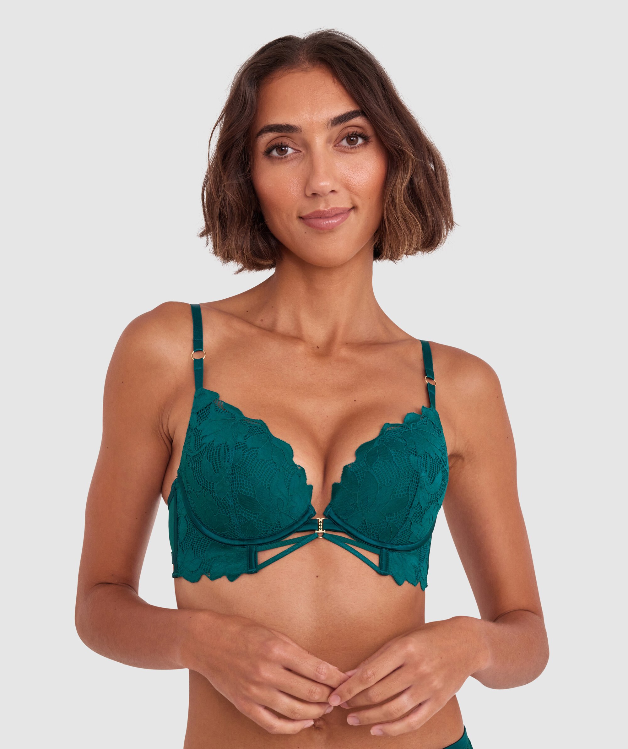 Bras N Things Ellie V String Dark Green 01255604