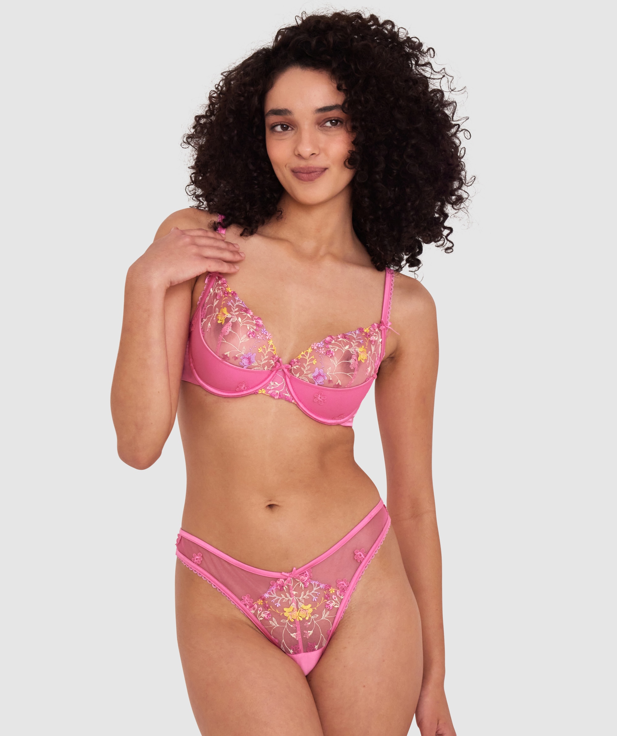 トップス LGB STRING BRA ICEPINK + FORBIDDEN FRUIT Bras N Things Enchanted Fika High Leg G String - Pink | 01577101
