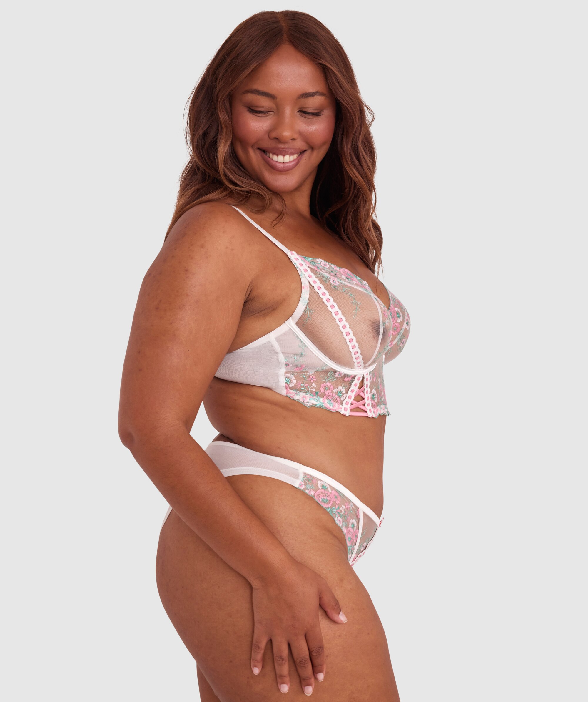 Enchanted Secret Garden Brazilian Knicker - Ivory