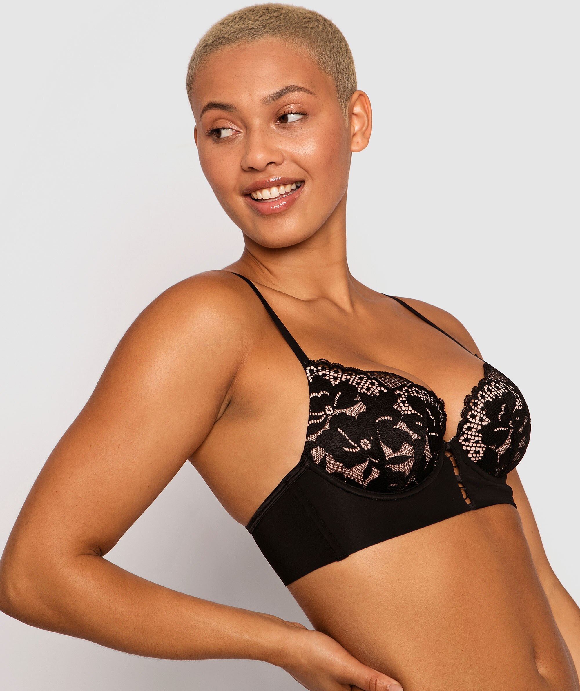 Fashion Sensations Contour Bra - Black/Nude