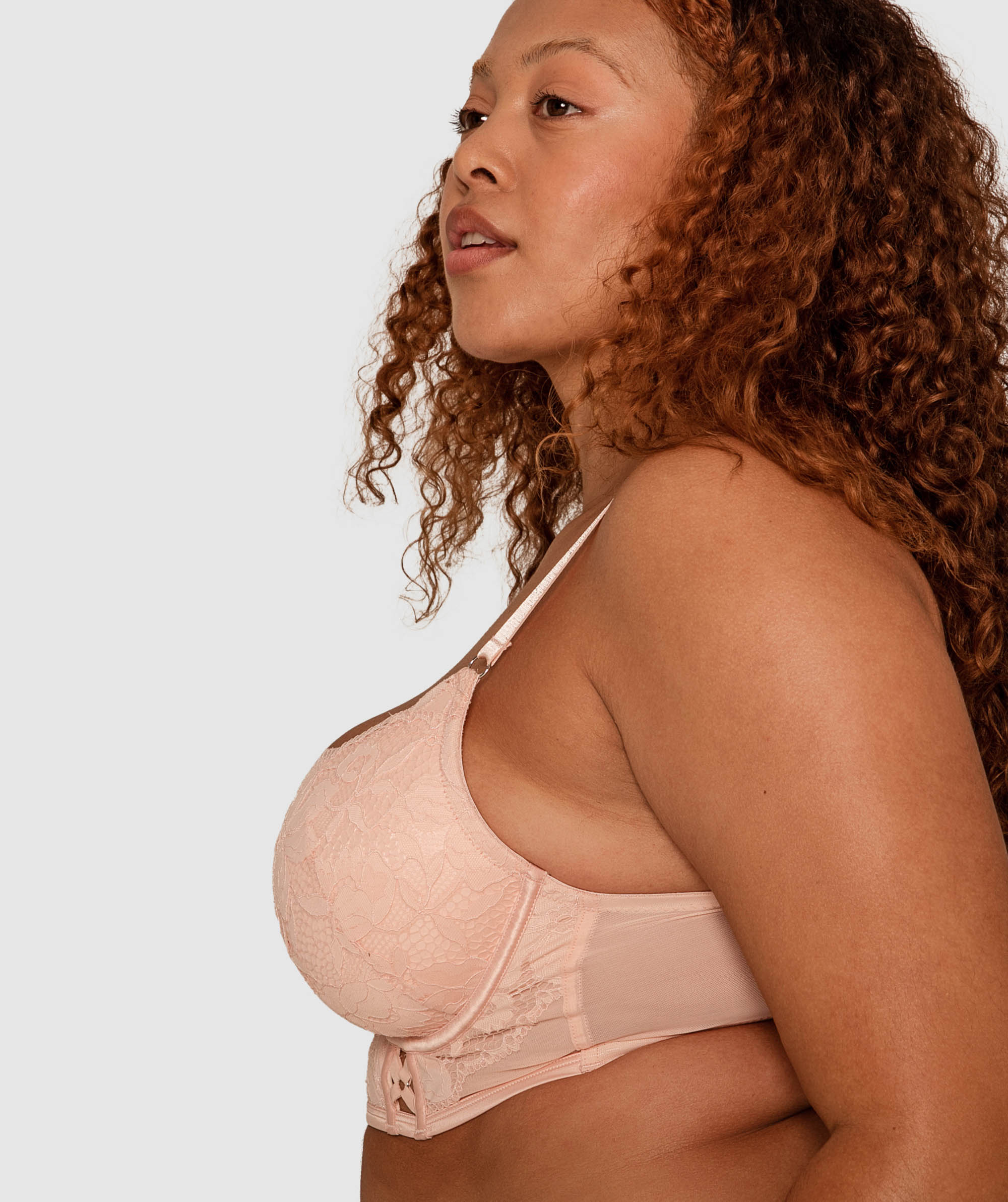 Fifi Longline Bra - Blush Pink