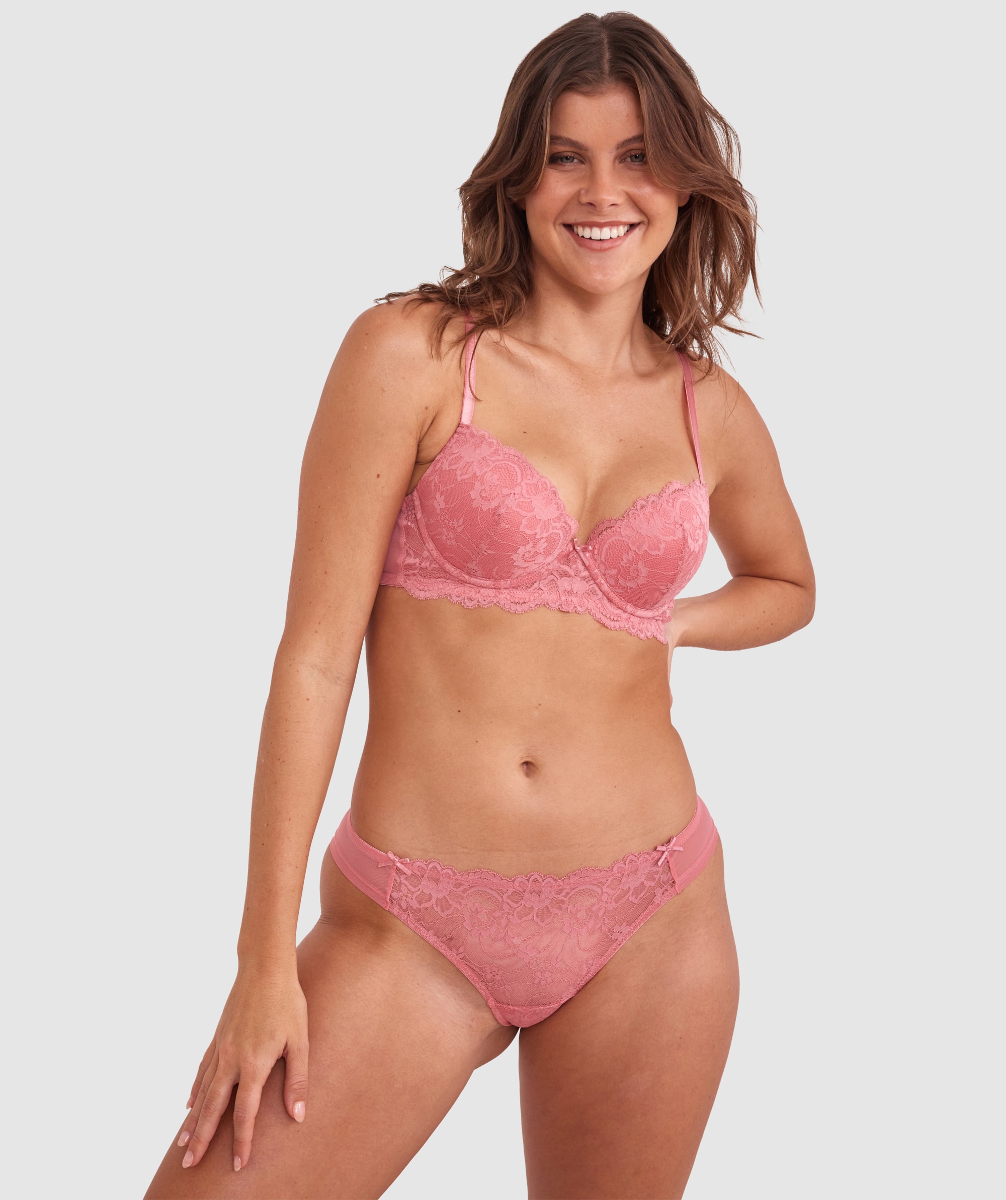 Hallie Brazilian Knicker - Rose