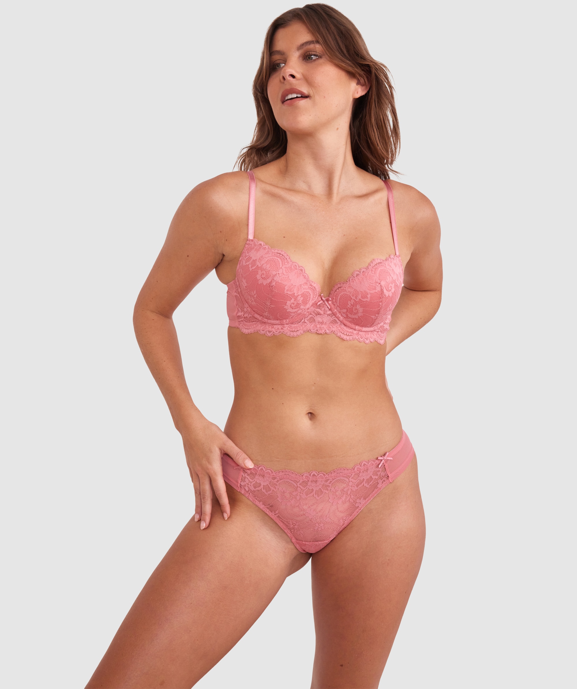 Hallie Brazilian Knicker - Rose