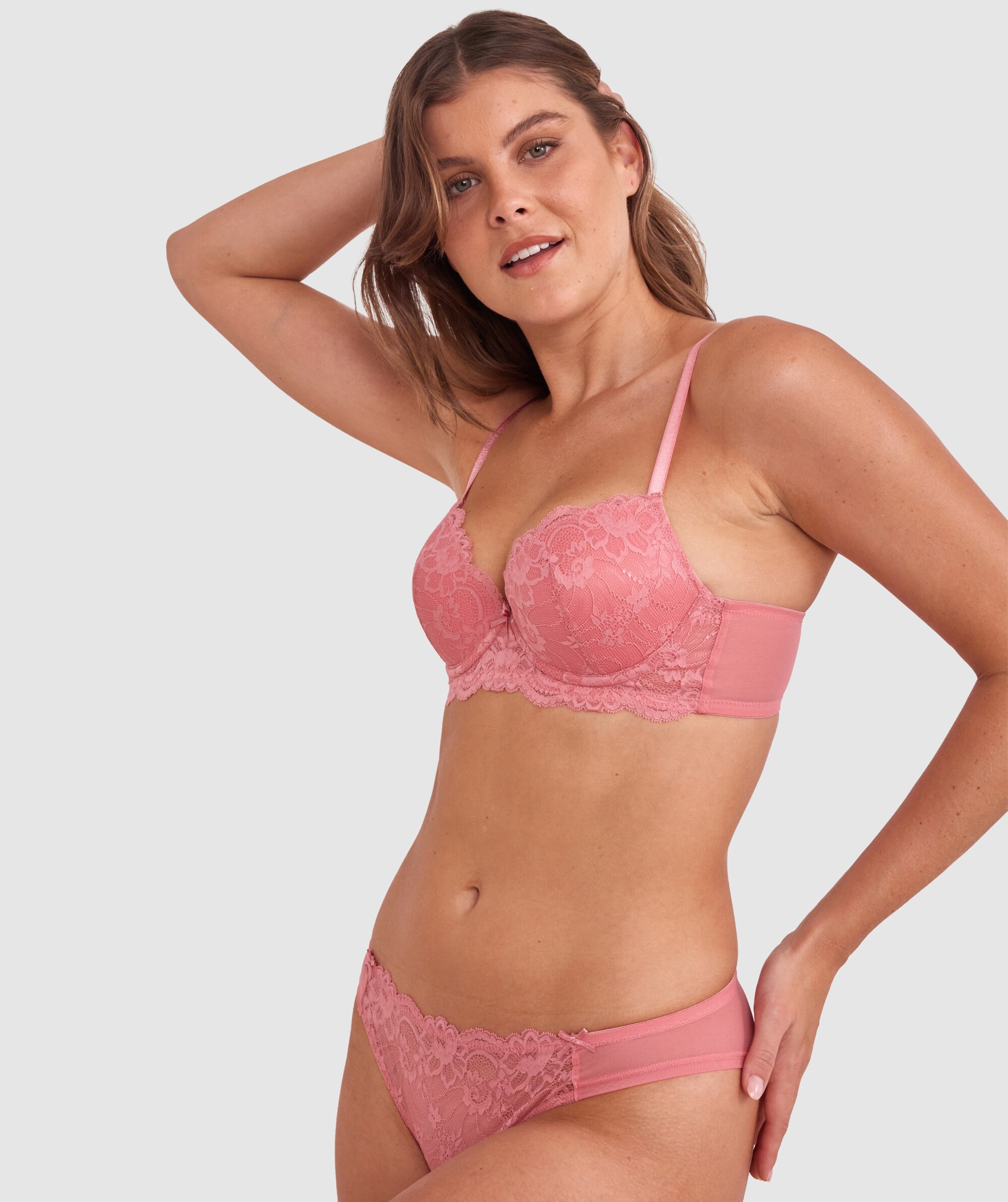 Hallie Push Up Bra - Rose
