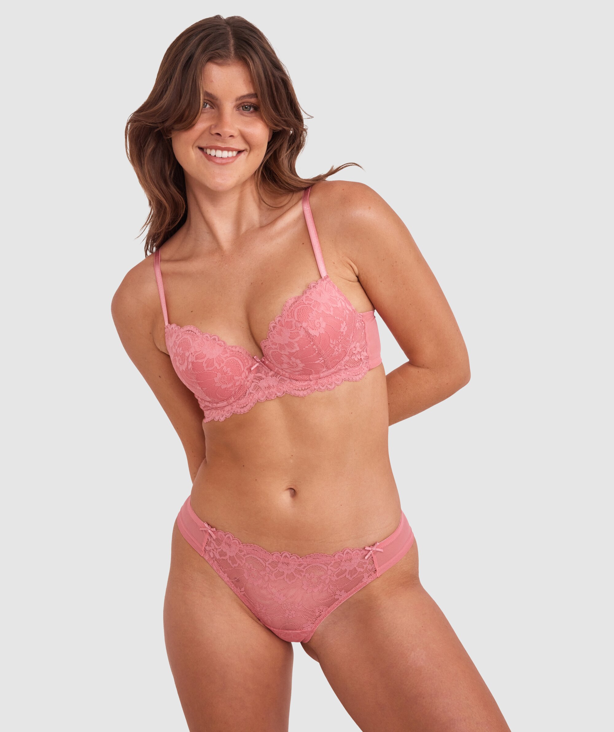 Hallie Push Up Bra - Rose