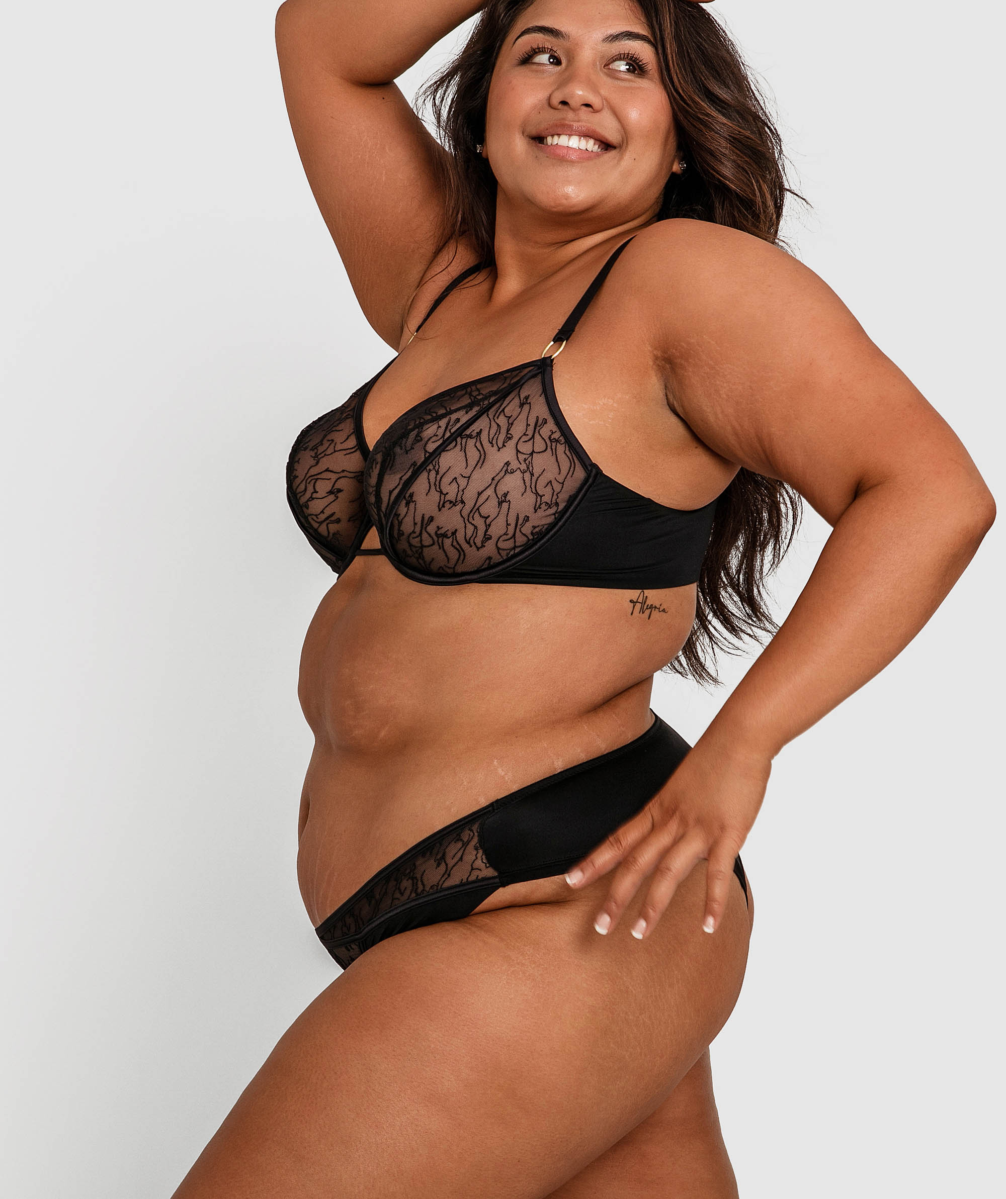 In The Nude Brazilian Knicker - Black