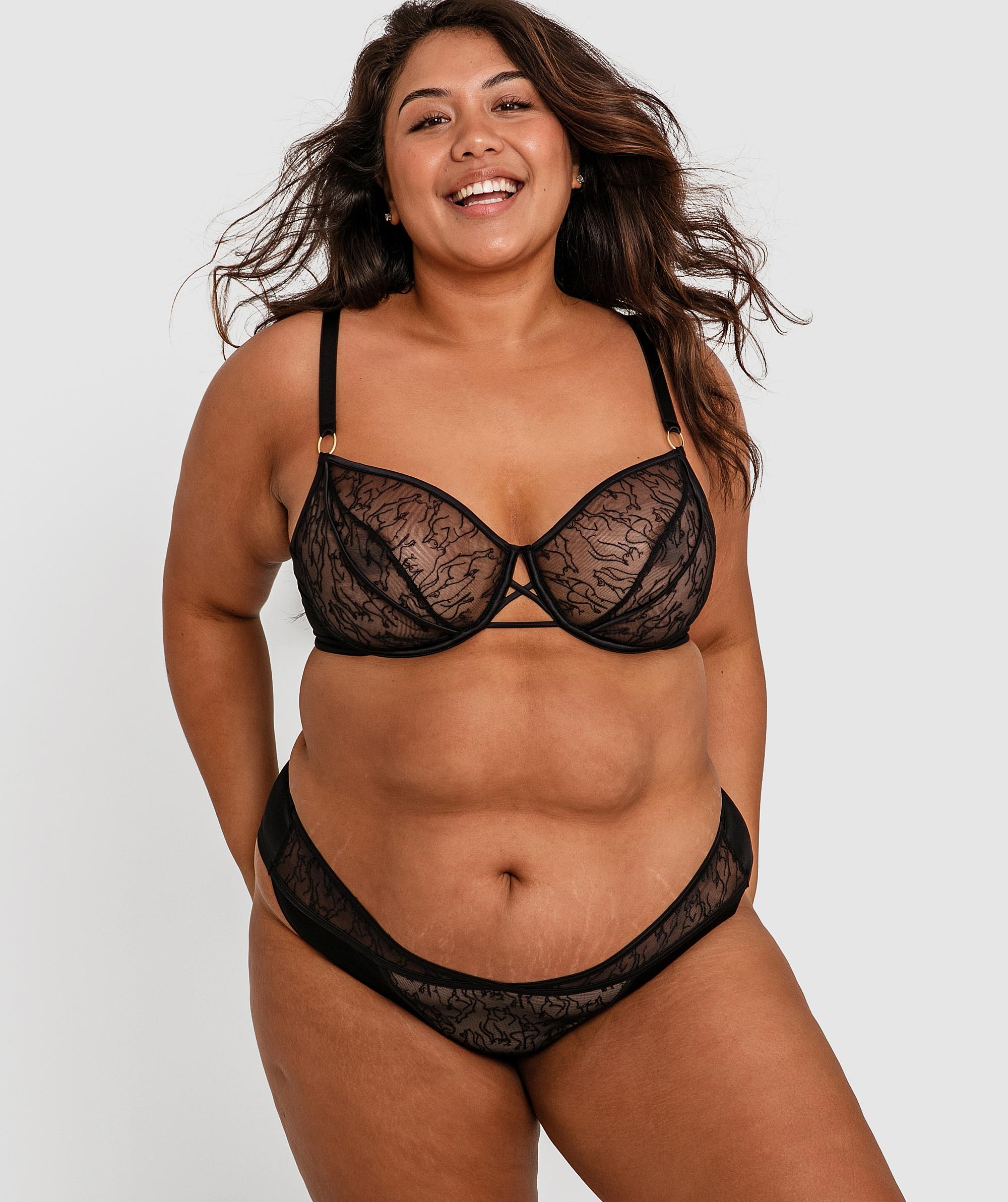 In The Nude Brazilian Knicker - Black