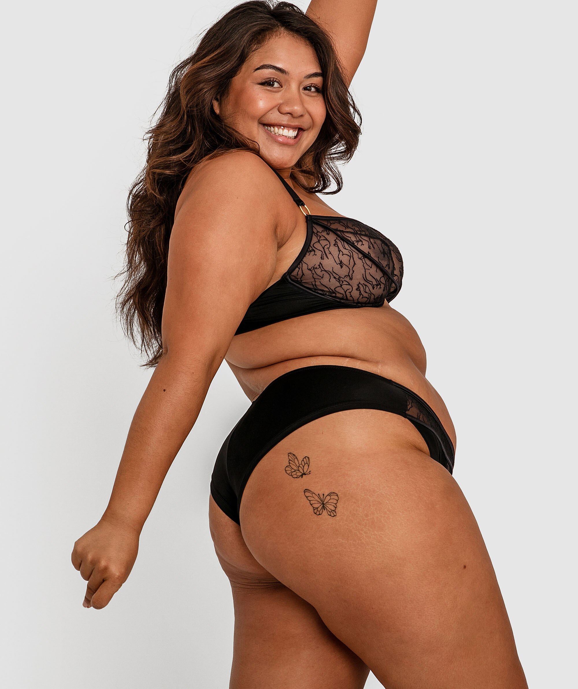 In The Nude Brazilian Knicker - Black