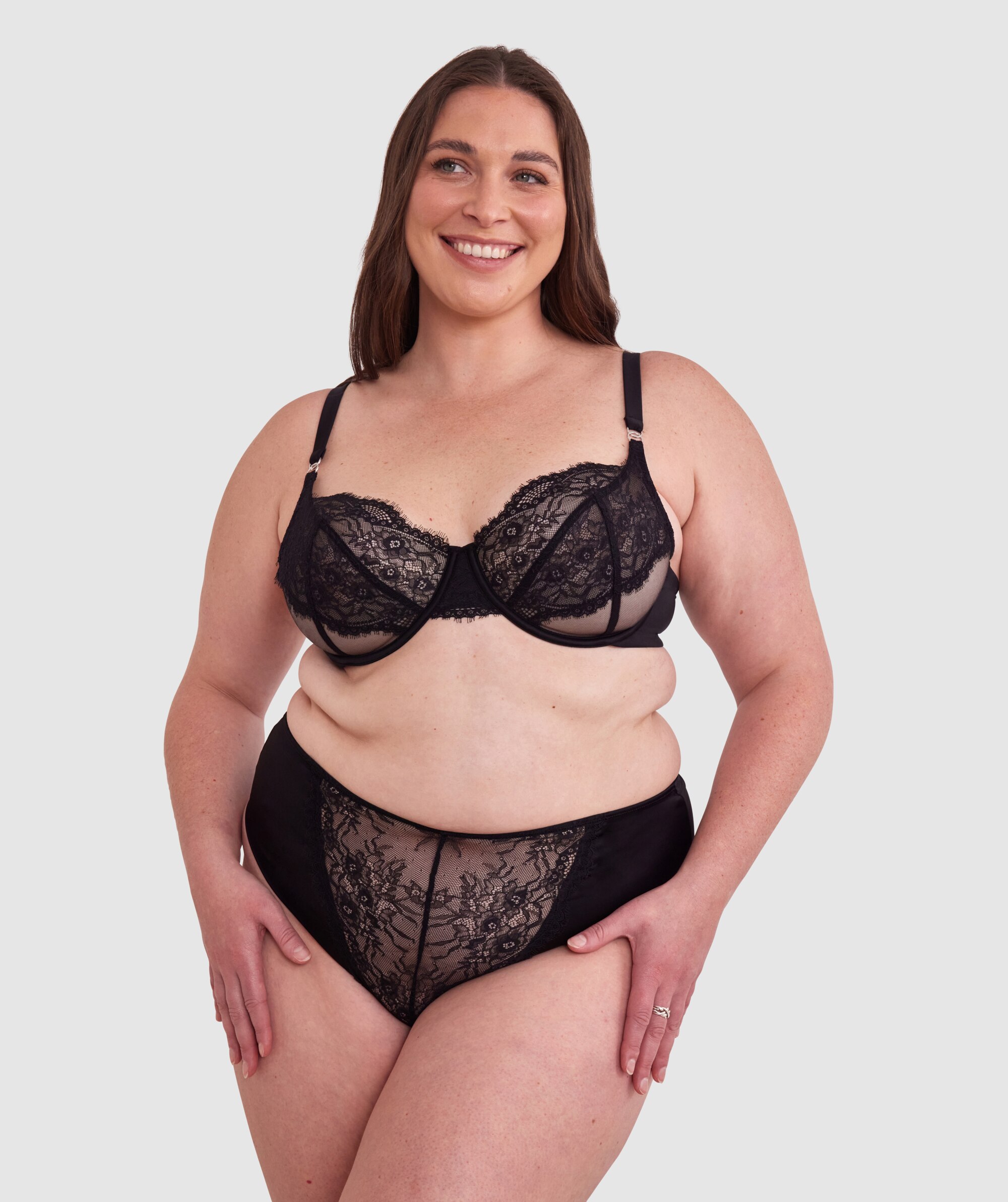 Inez Full Cup Underwire Bra - Black