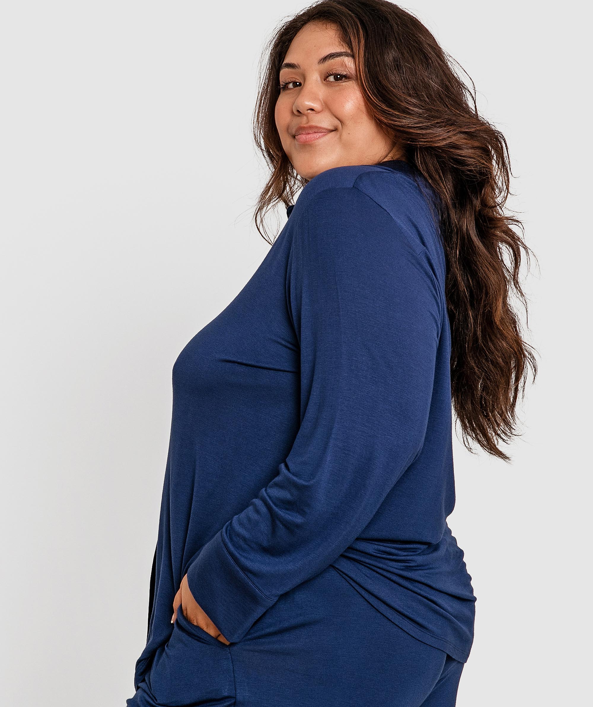 Kaede Long Sleeve Shirt - Navy