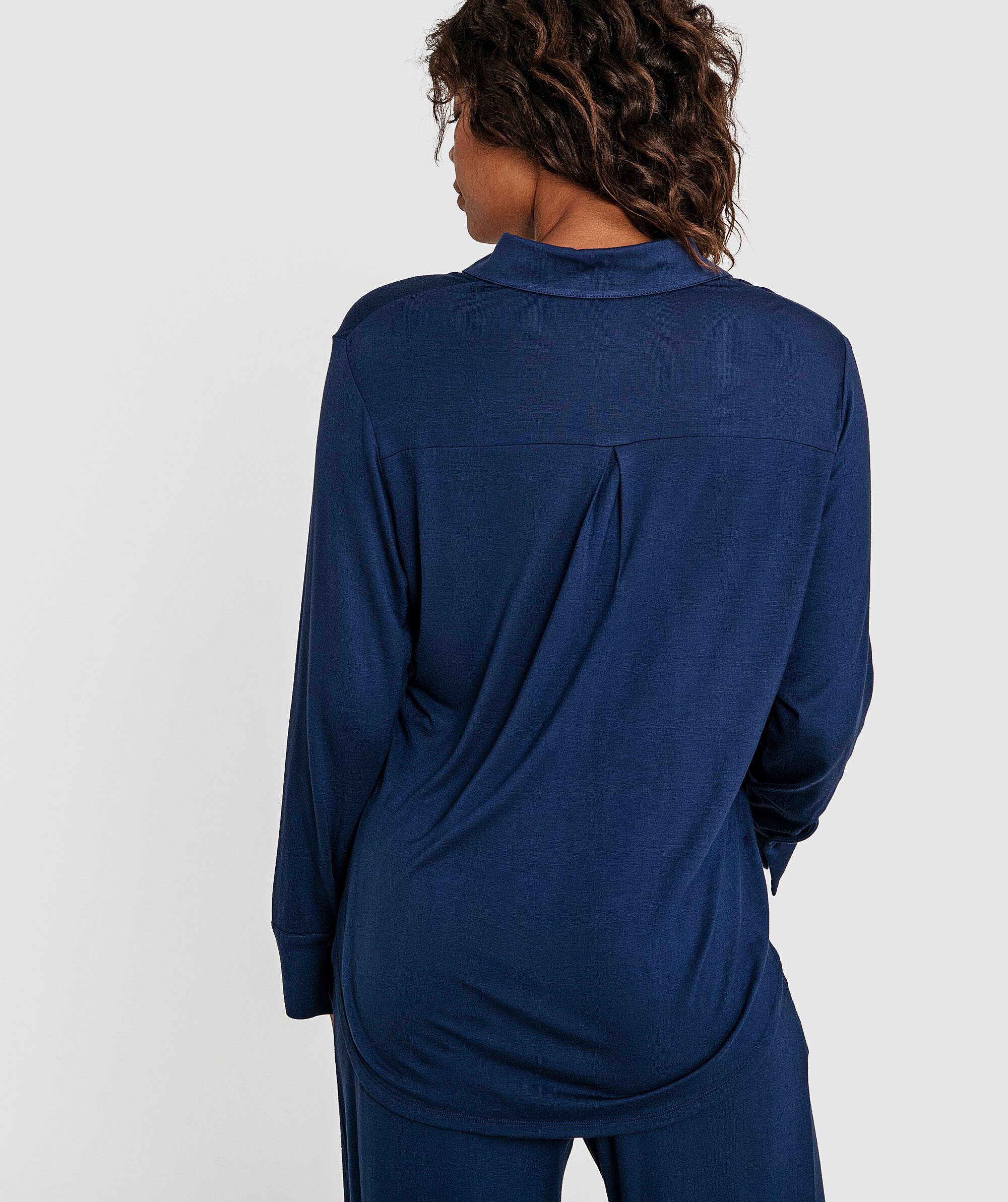 Kaede Long Sleeve Shirt - Navy