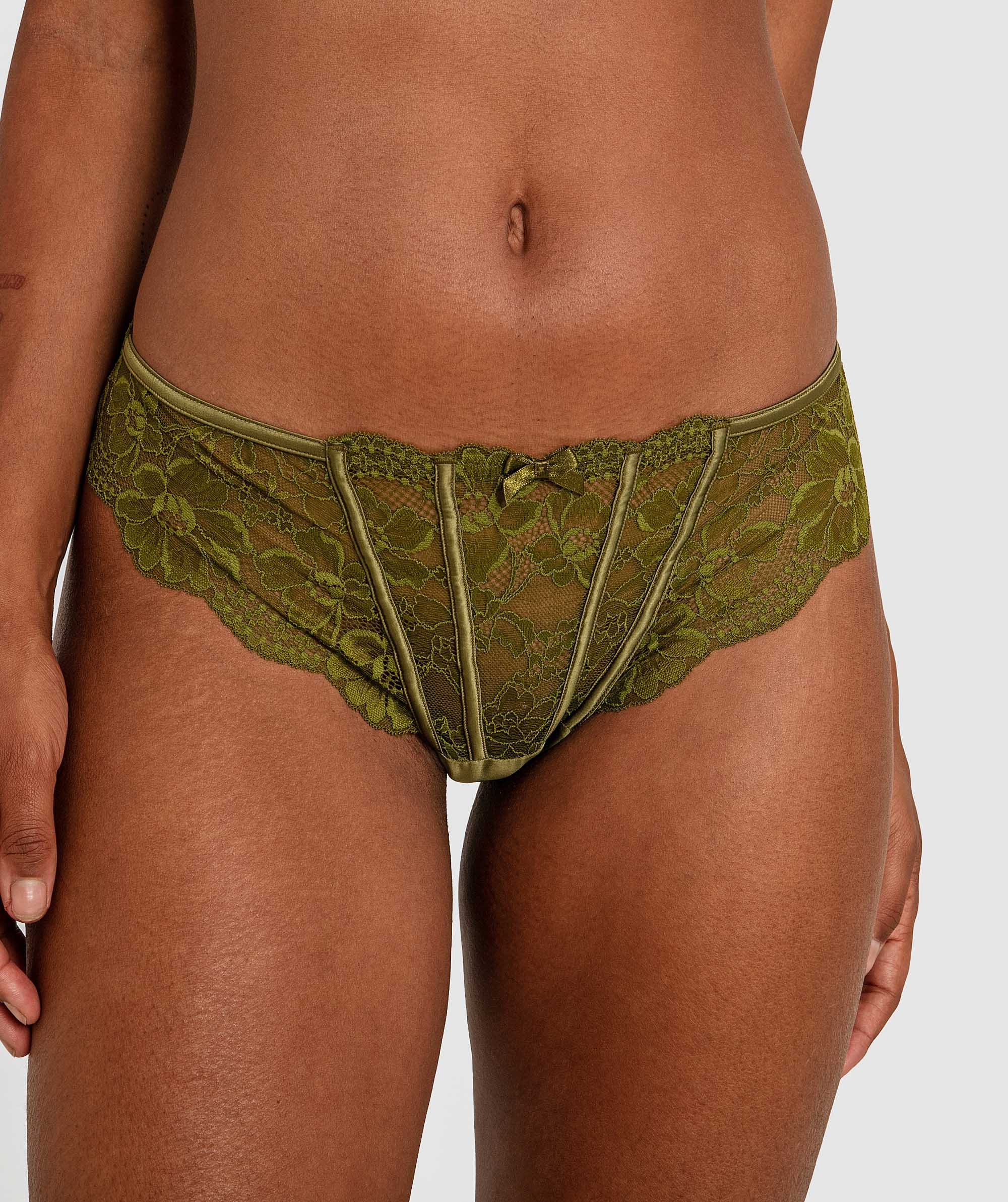 Kaylee Brazilian Knicker - Khaki
