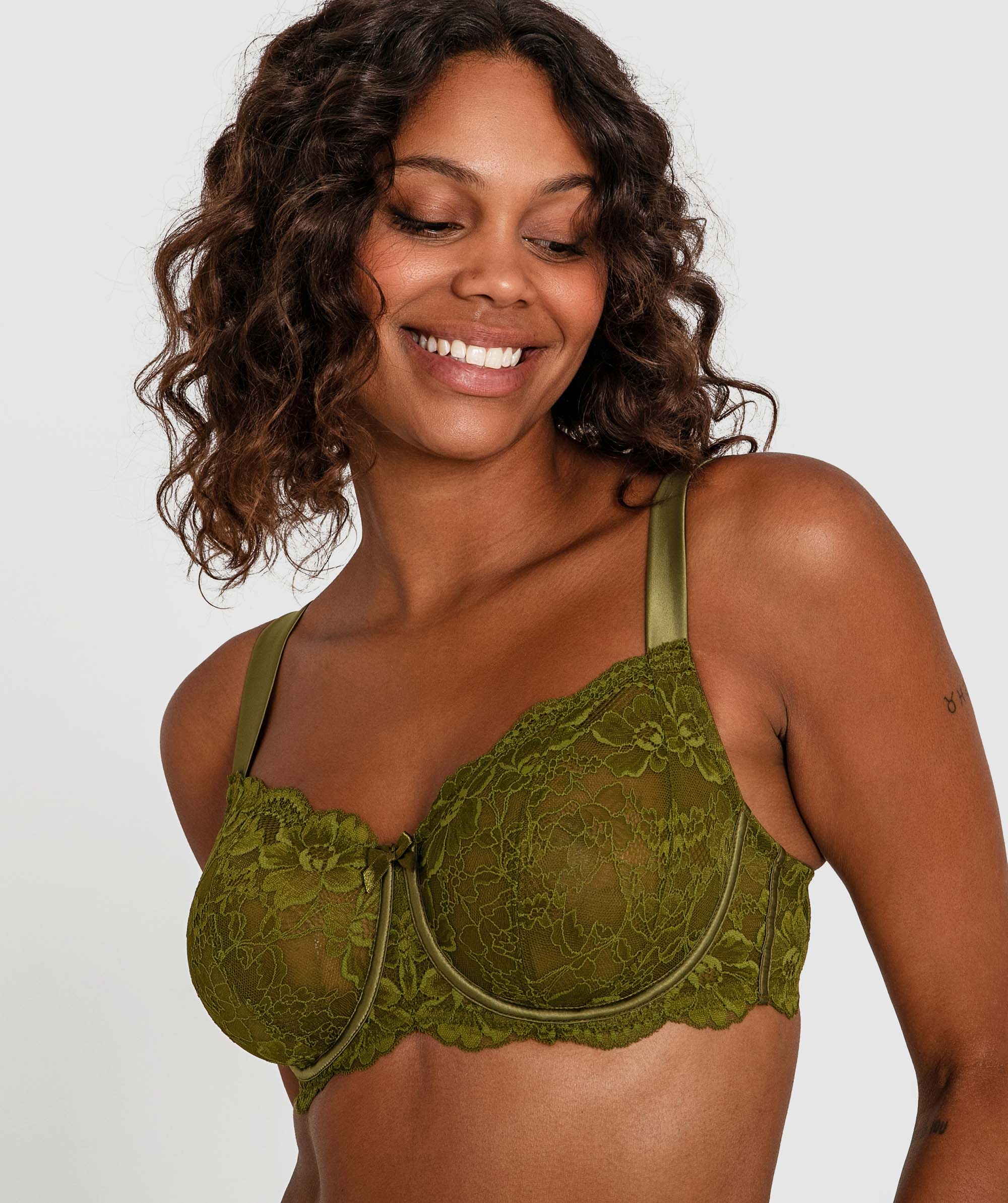 Kaylee Curvy Underwire Bra - Khaki