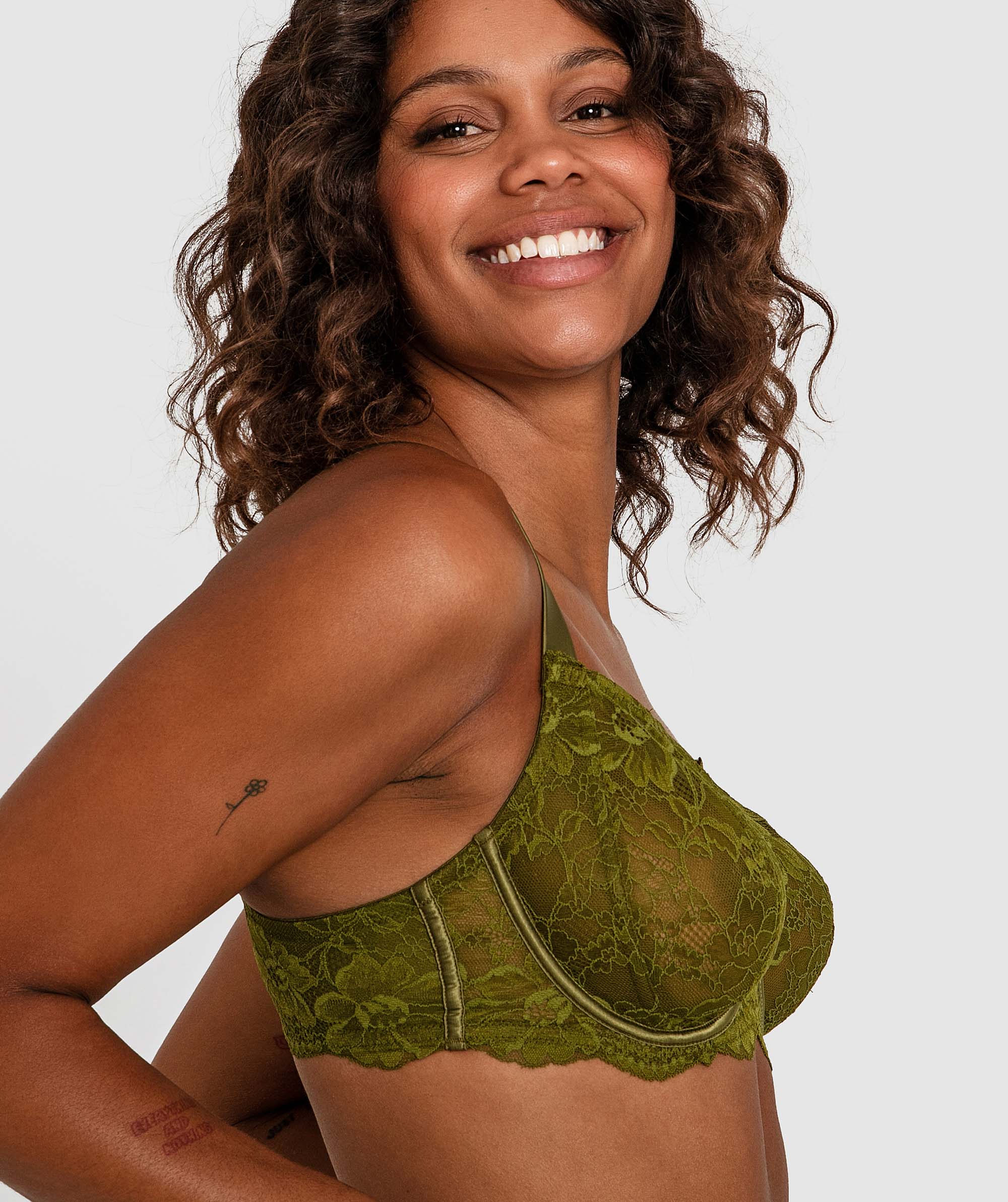 Kaylee Curvy Underwire Bra - Khaki