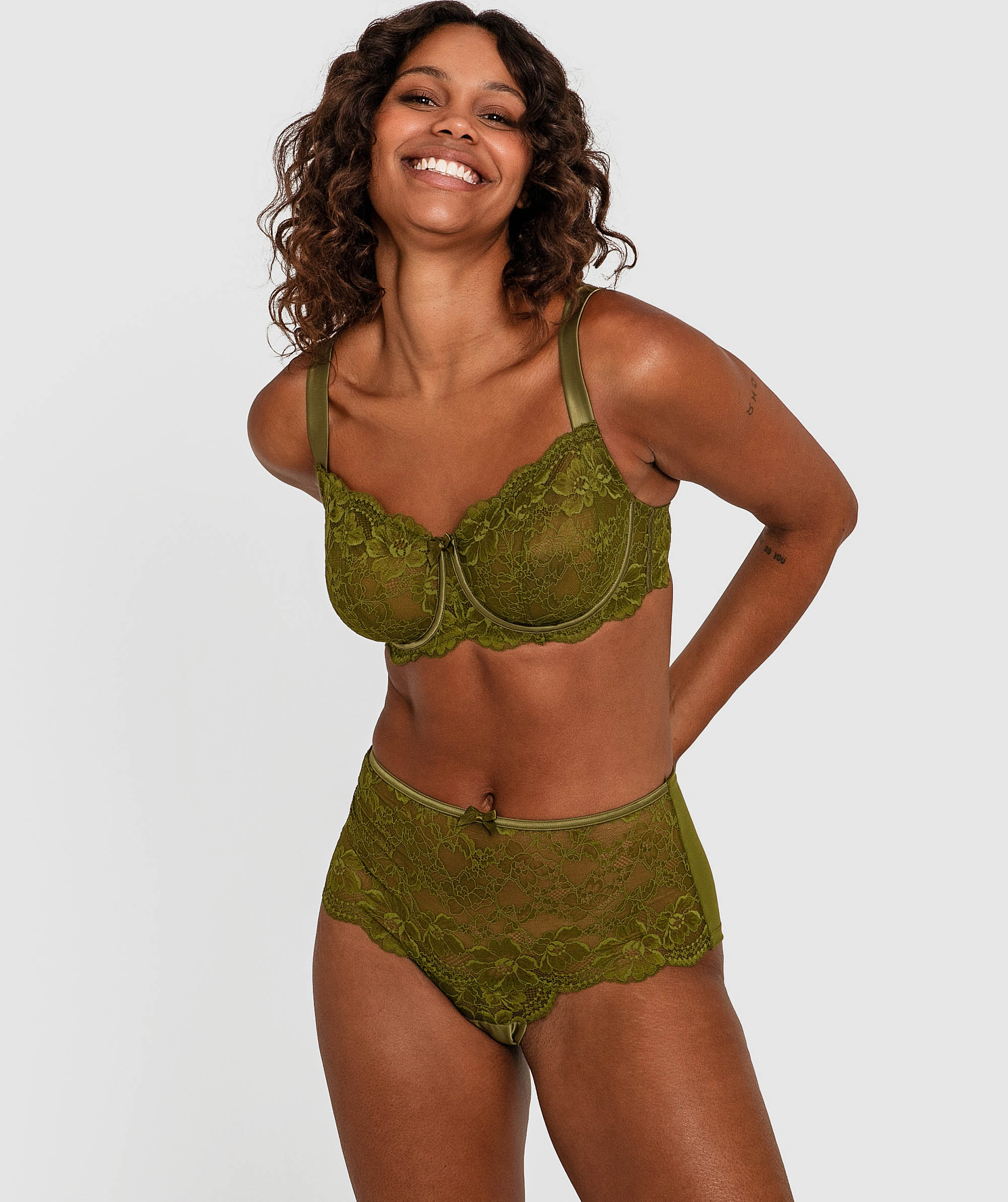 Kaylee Full Brief Knicker - Khaki