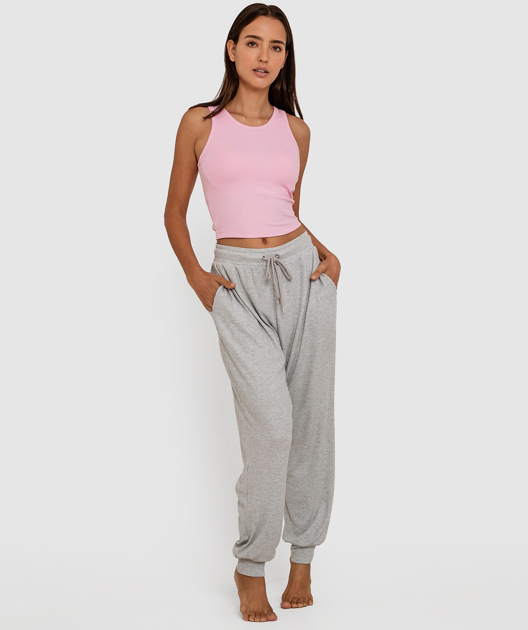 Liana Long Pant - Light Grey