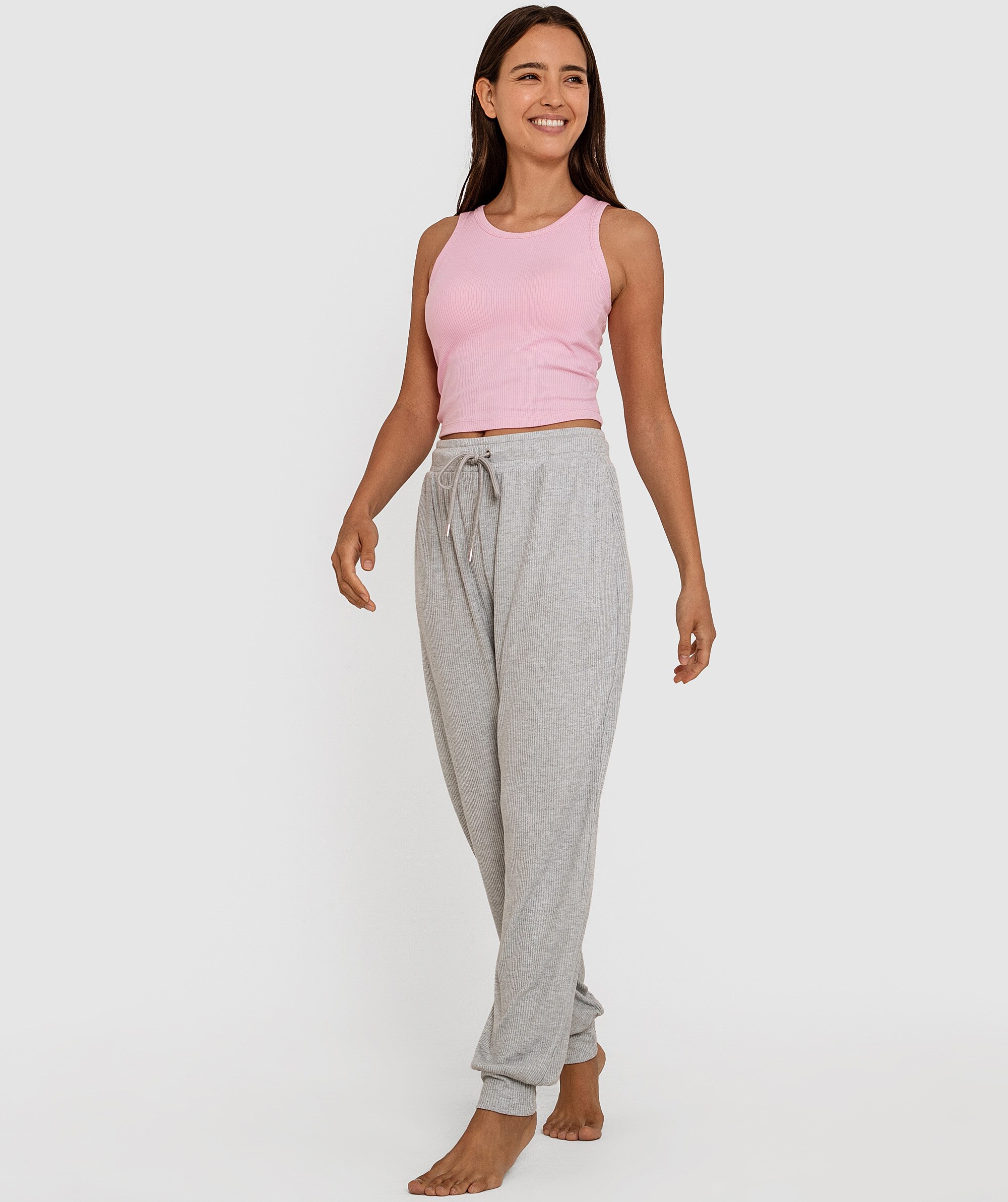 Liana Long Pant - Light Grey