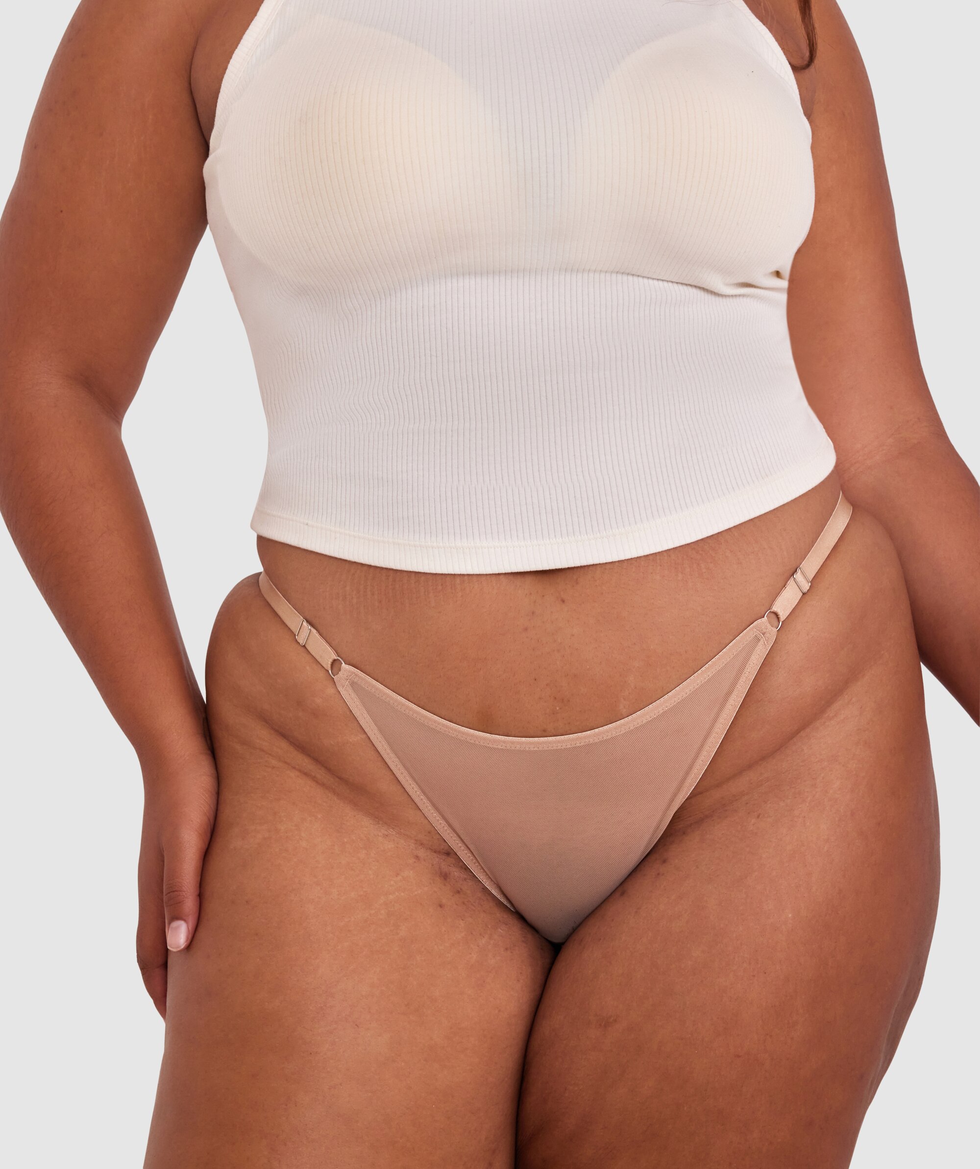 Mesh Basics Bikini - Nude 3
