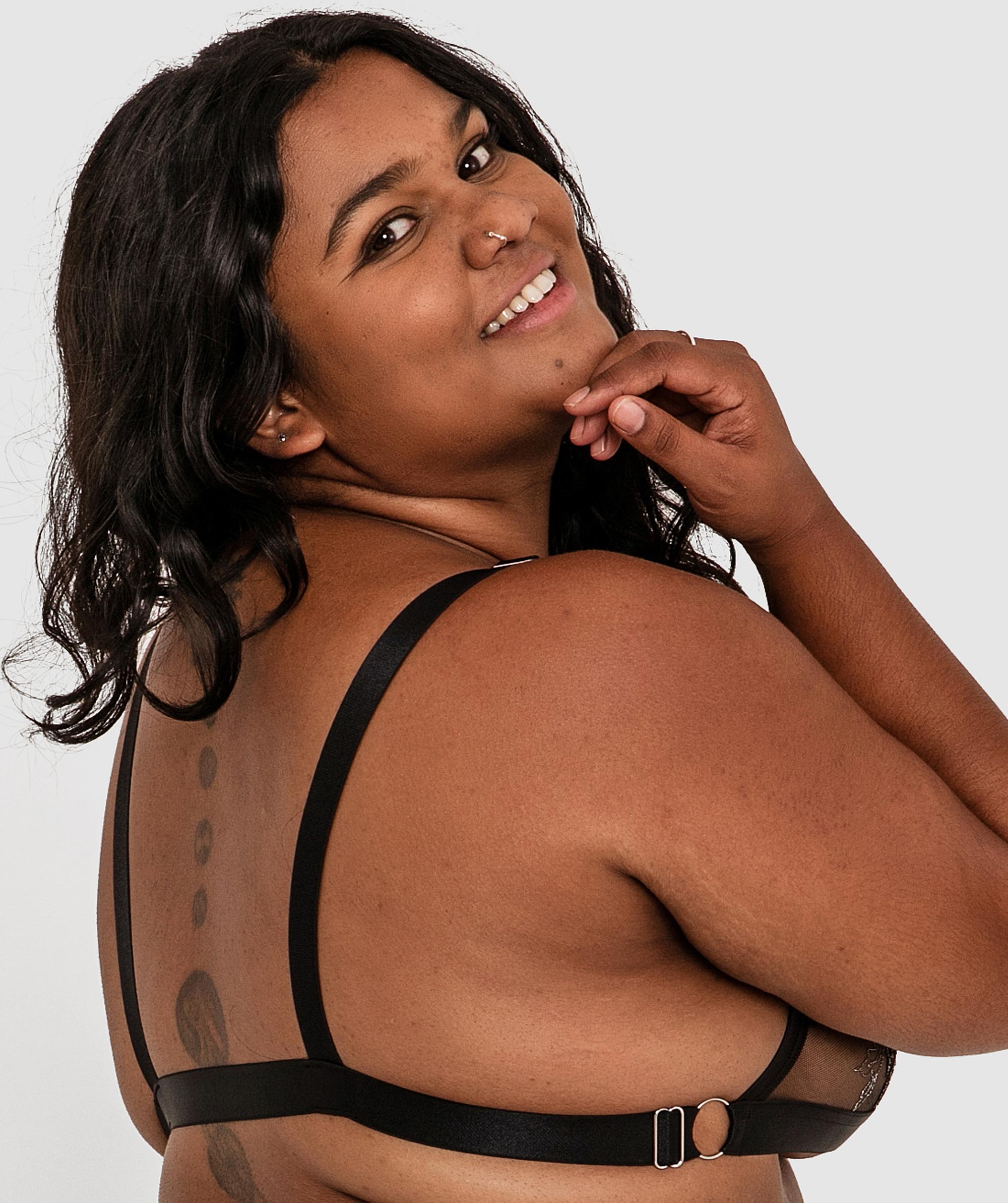 Night Games Empowered Cupless Bralette - Black