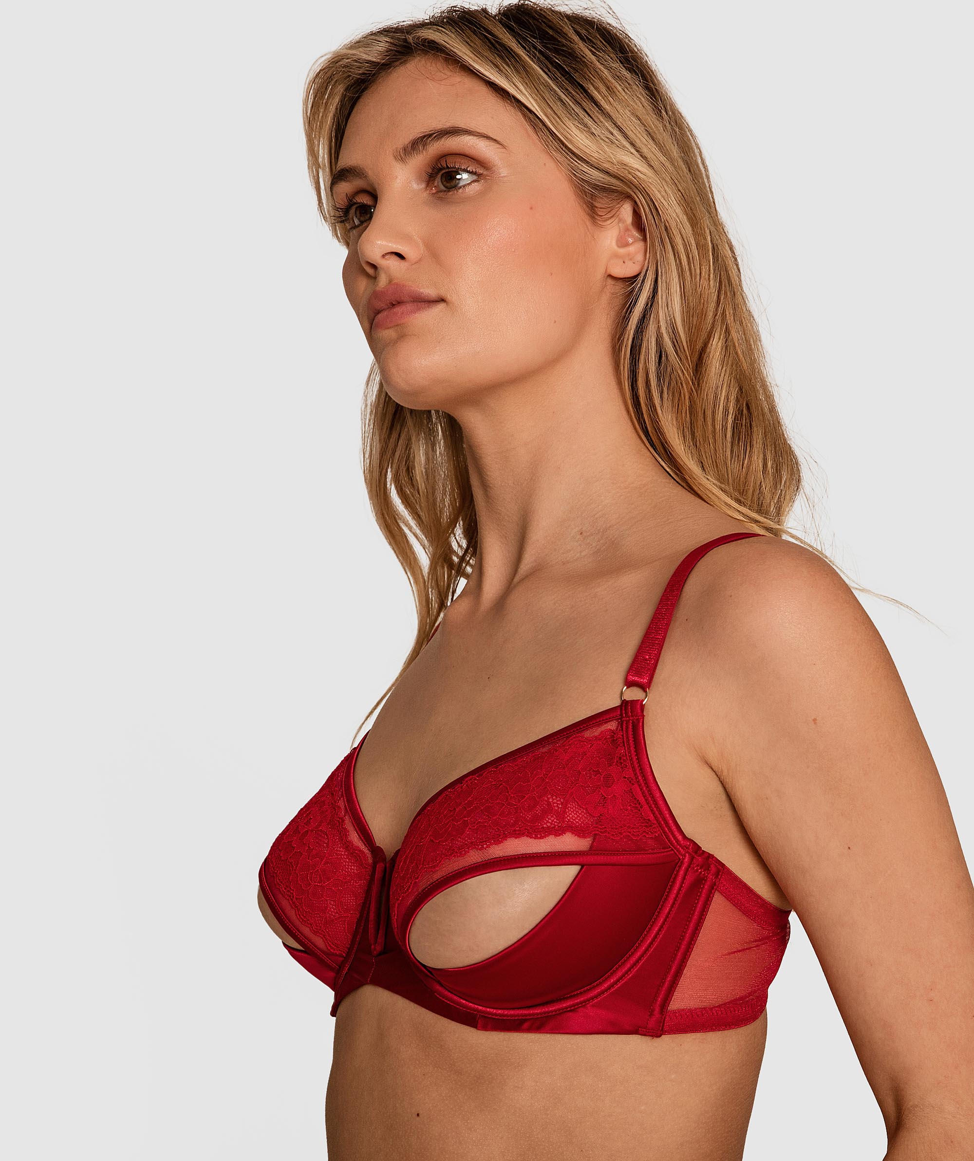 Night Games Exuberance 1/2 Cup Bra - Dark Red
