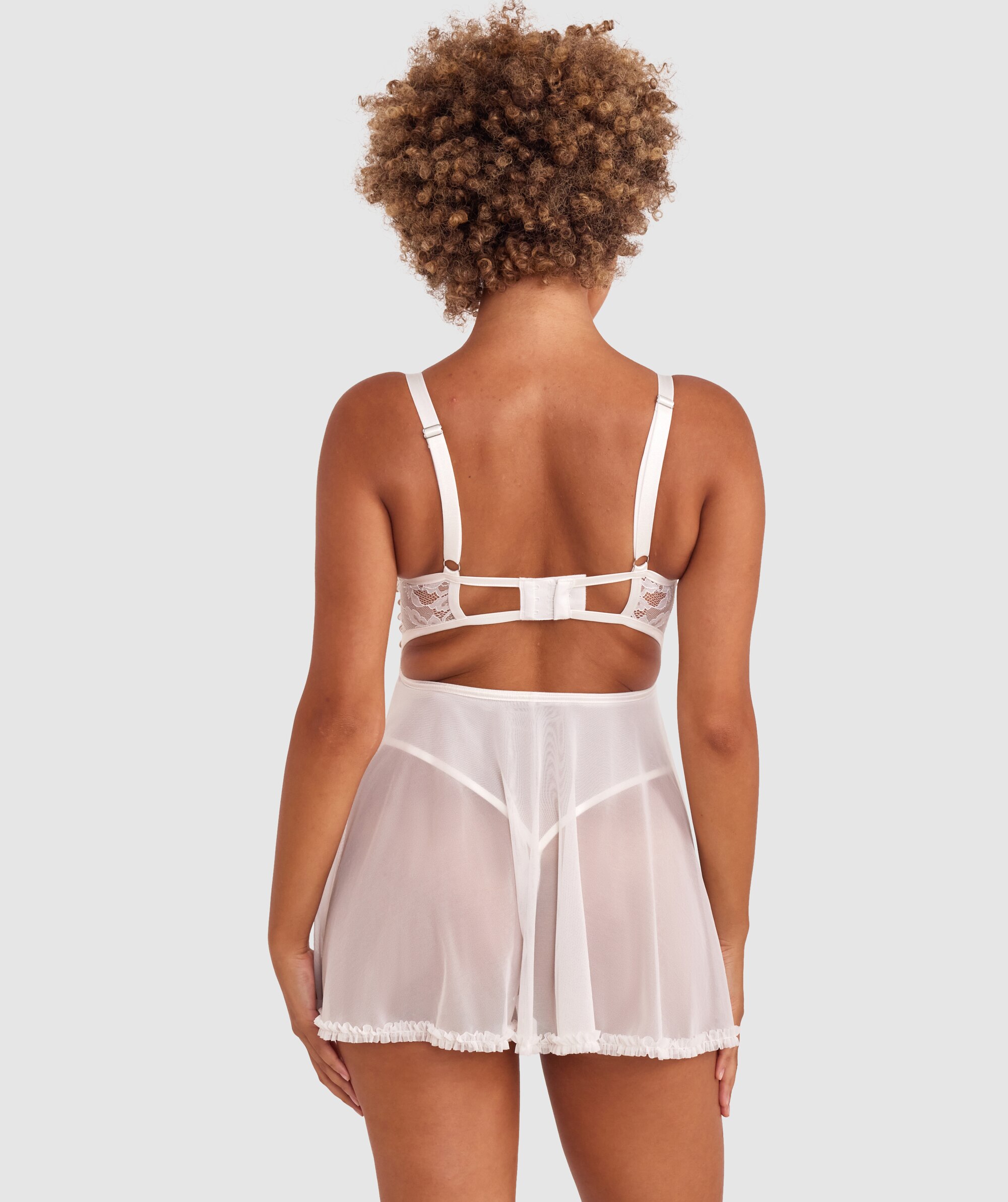 Bras N Things Night Games Forever Yours Underwire Babydoll Ivory 01507301