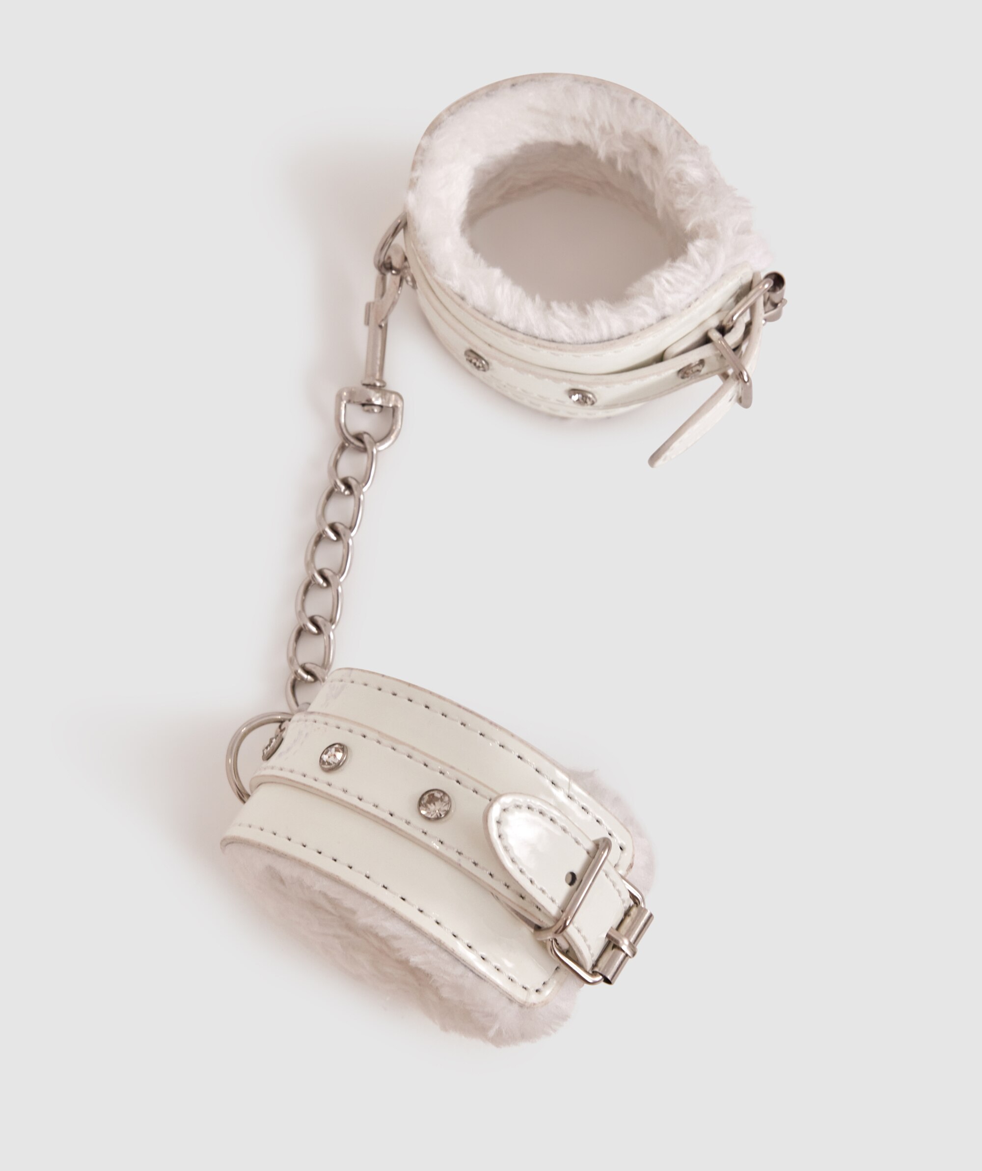 Night Games Hand Cuffs - Ivory