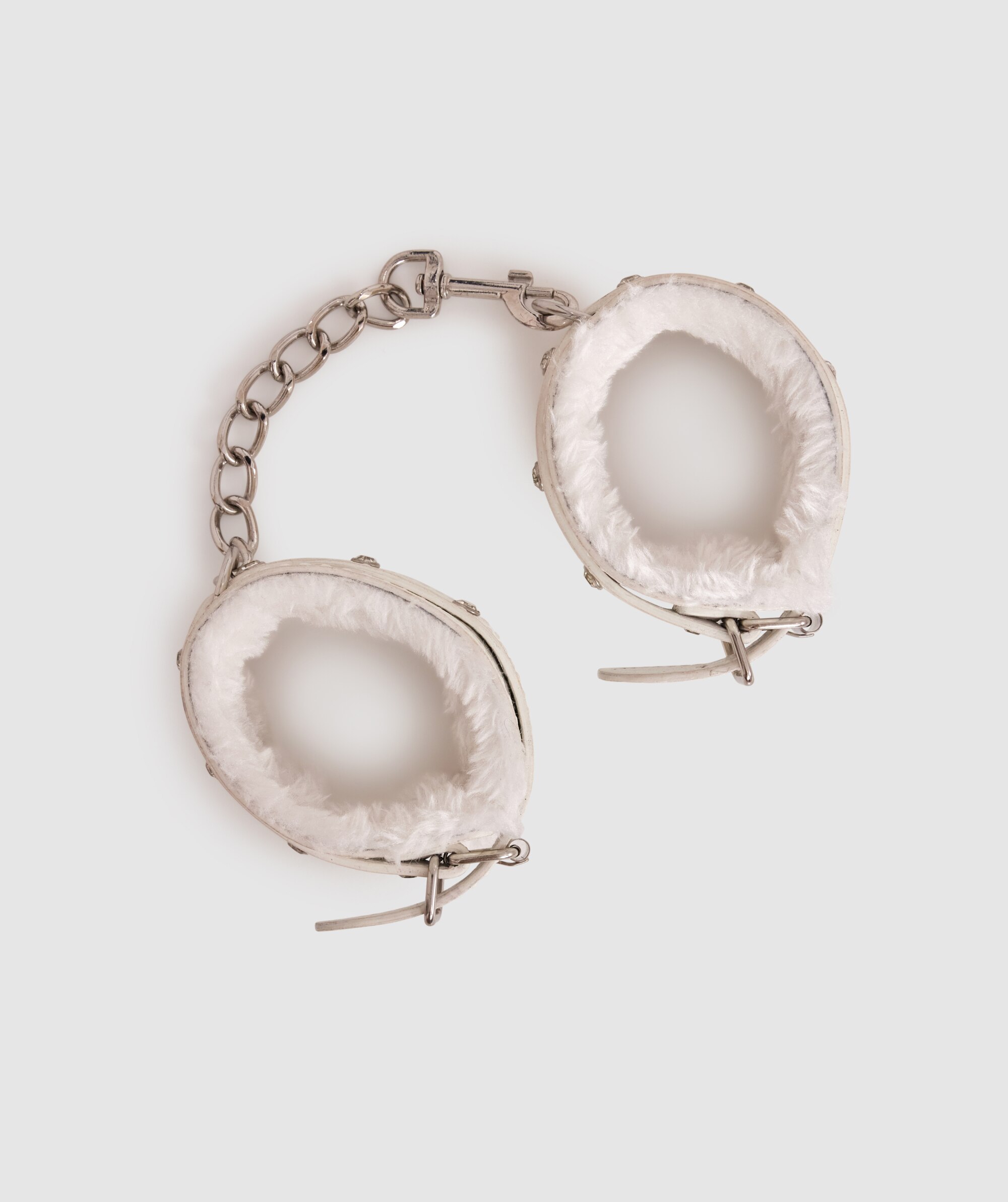 Night Games Hand Cuffs - Ivory