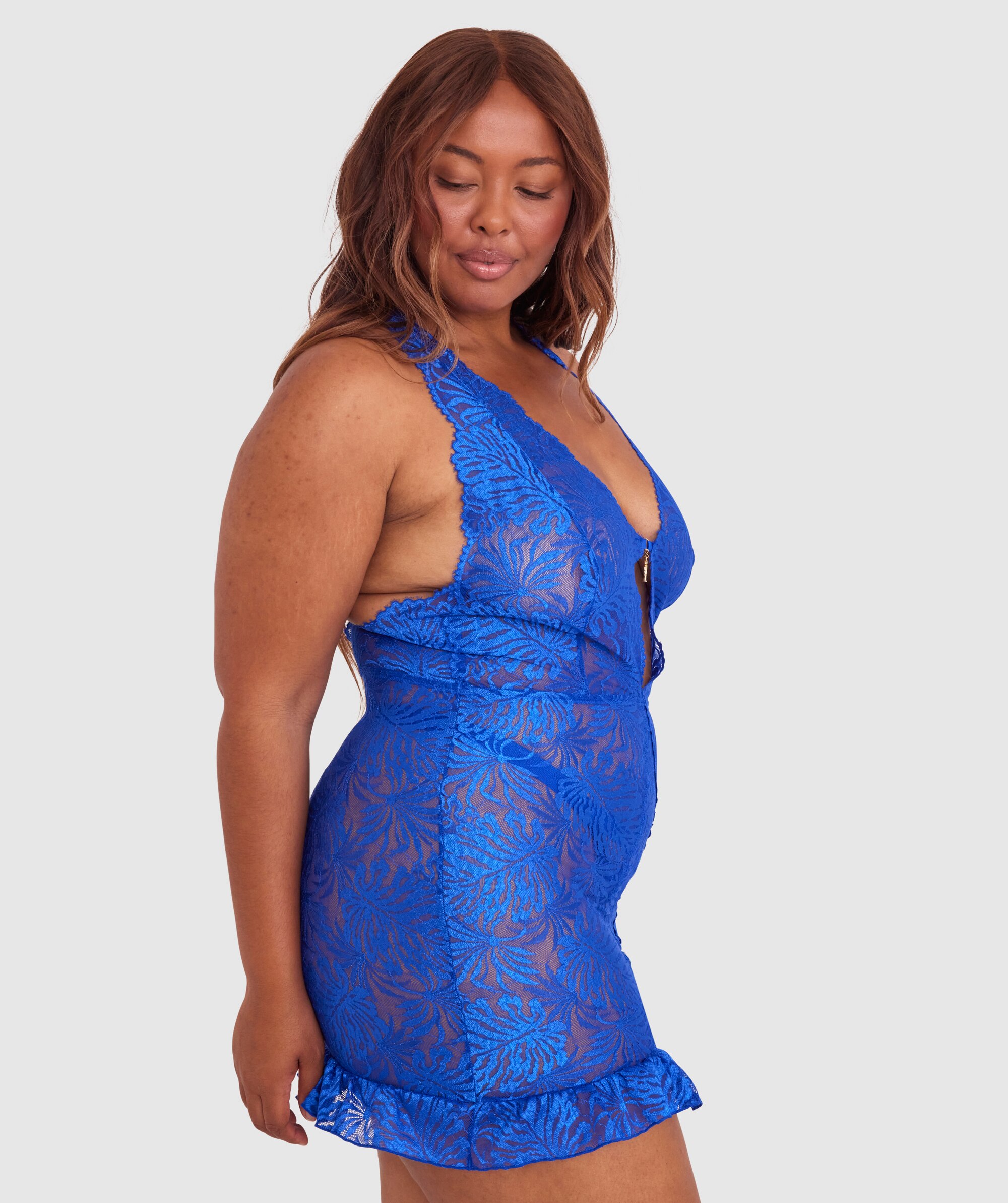 Night Games Malibu Nights Slip Dress - Cobalt Blue