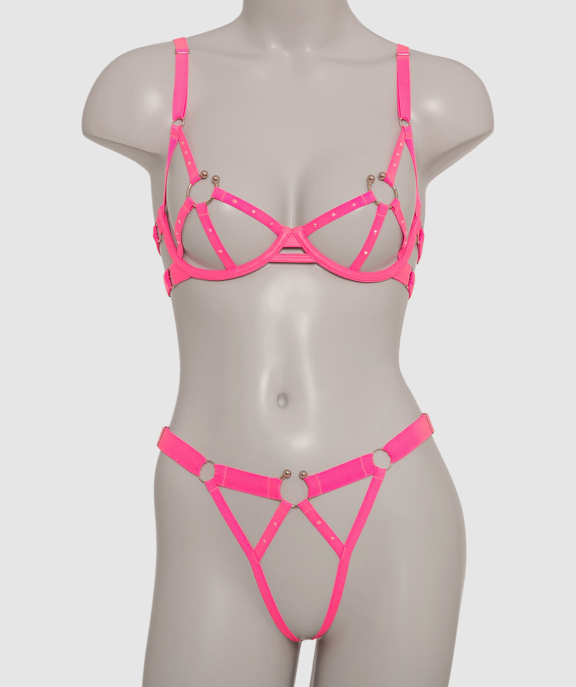 Night Games Sugar Rush Cupless Bra - Hyper Pink