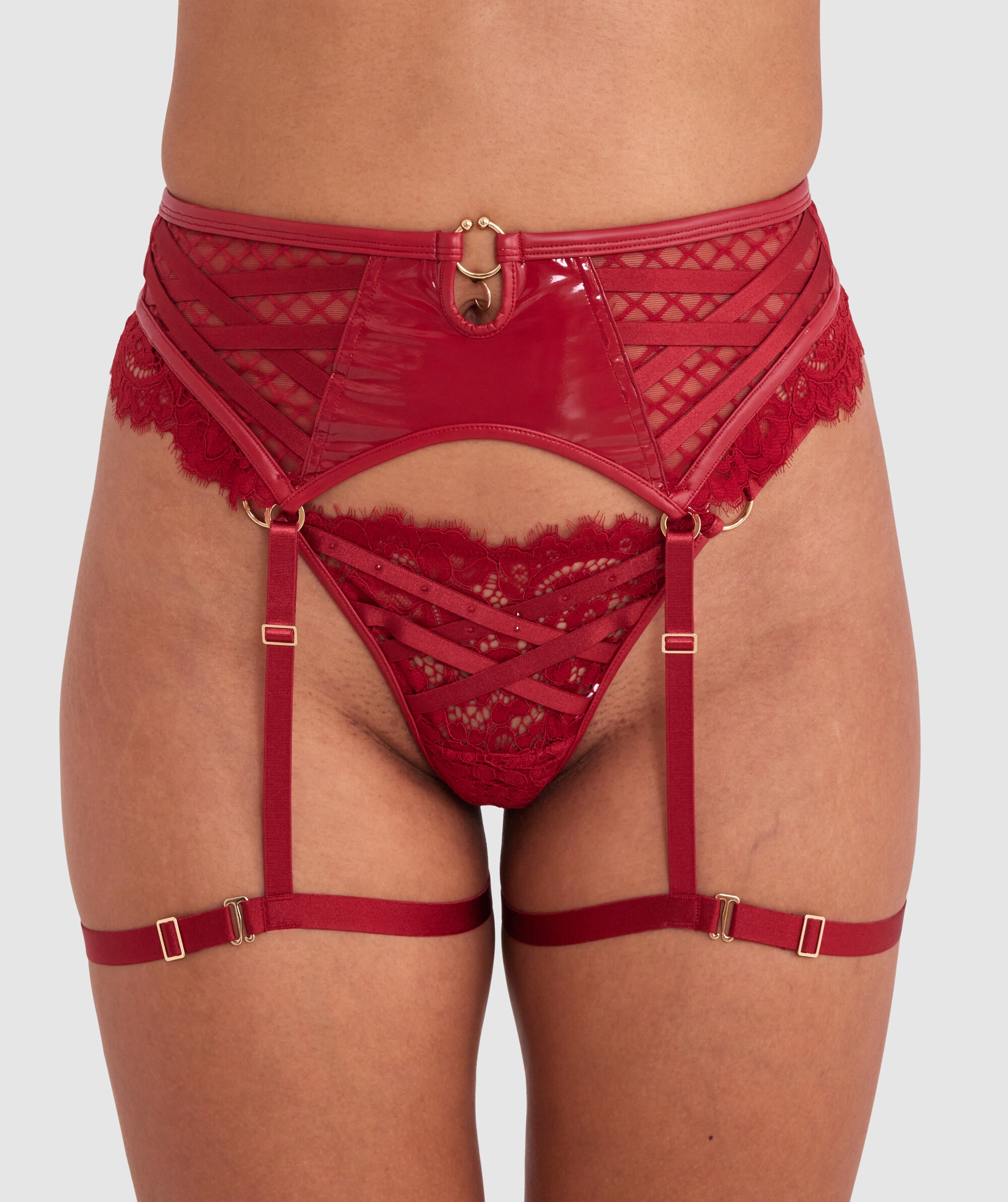 Bras N Things Night Games Voguish Suspender Dark Red 01363903