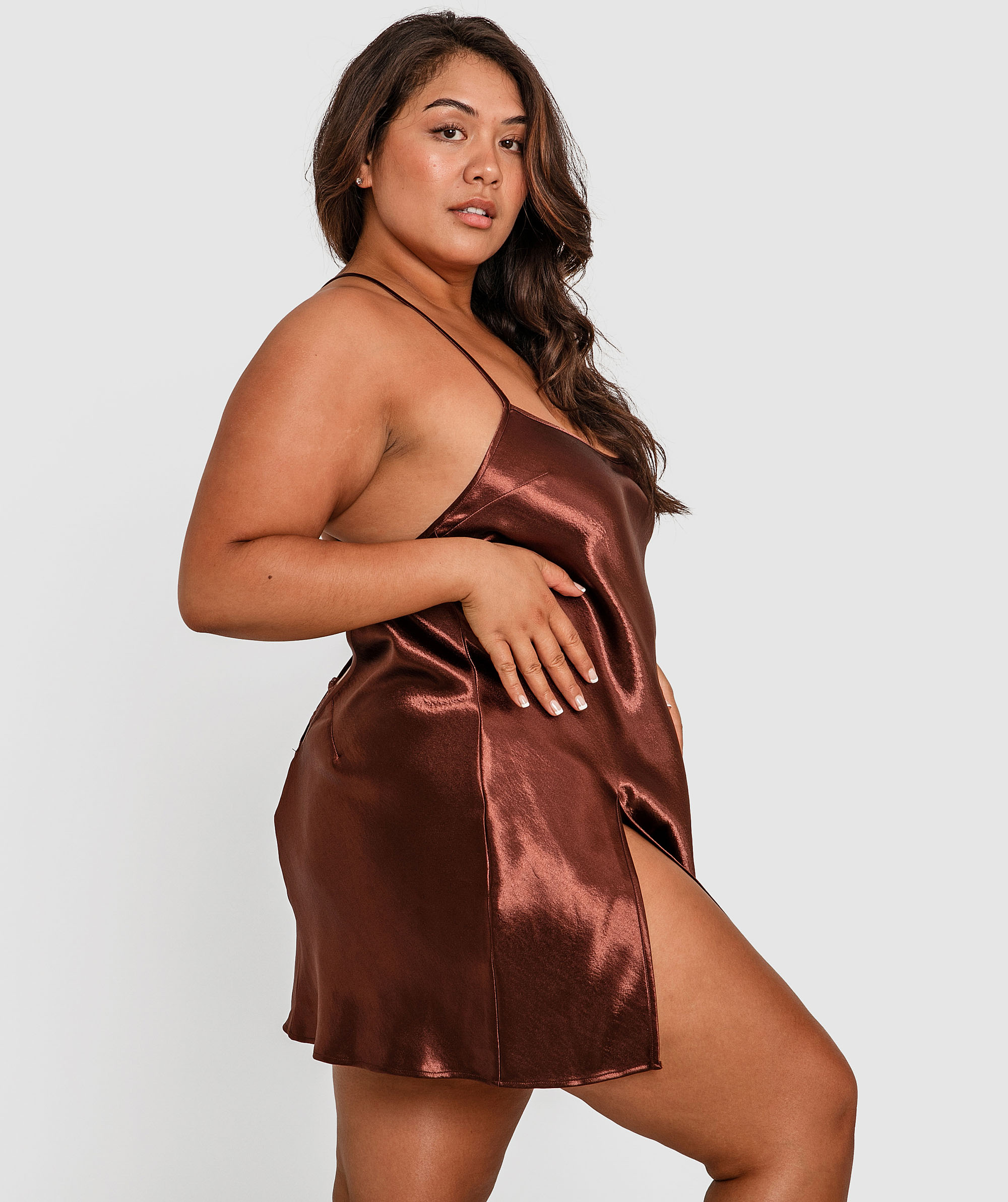 Night Games Glimmer Slip - Nude 6