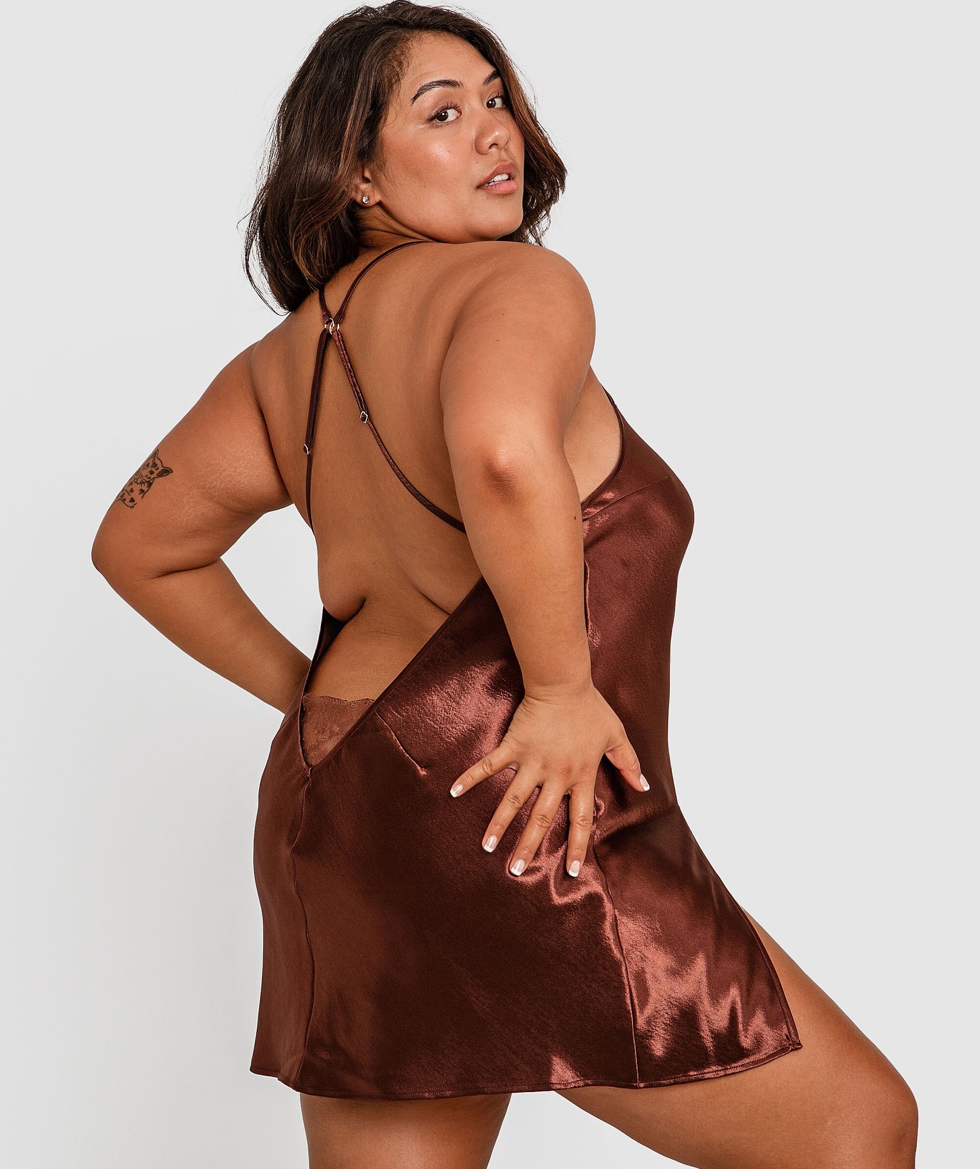 Night Games Glimmer Slip - Nude 6