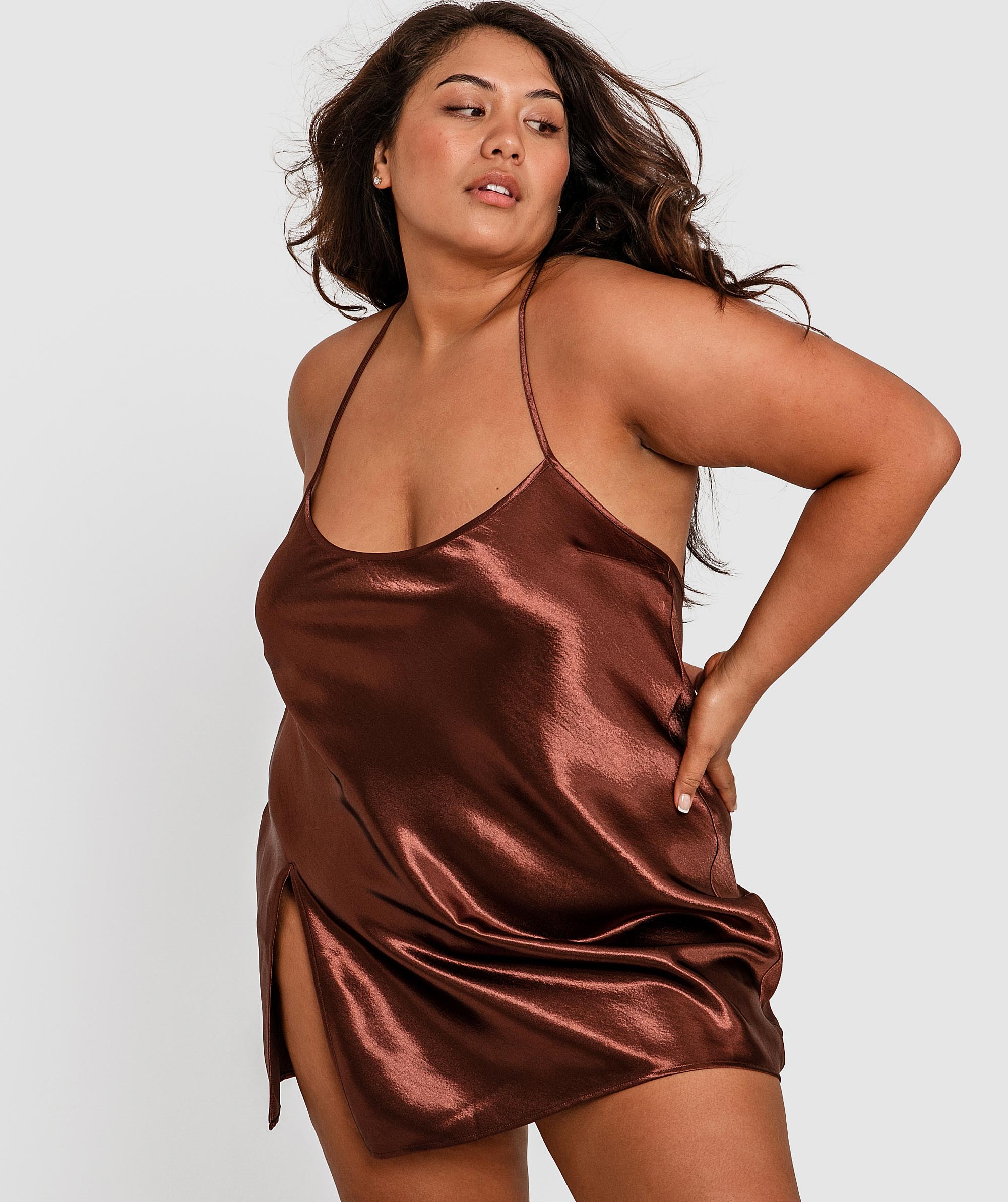 Night Games Glimmer Slip - Nude 6