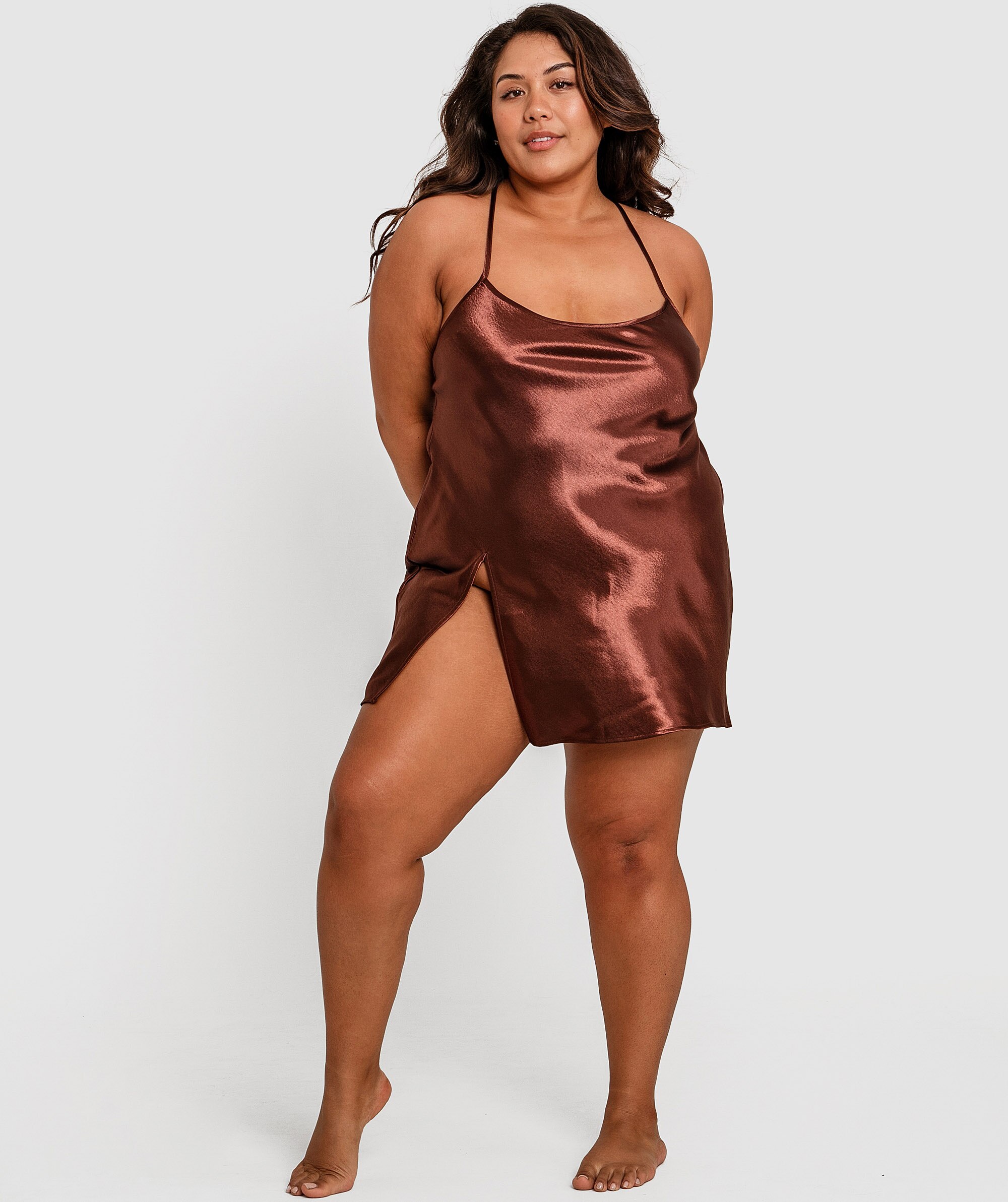 Night Games Glimmer Slip - Nude 6