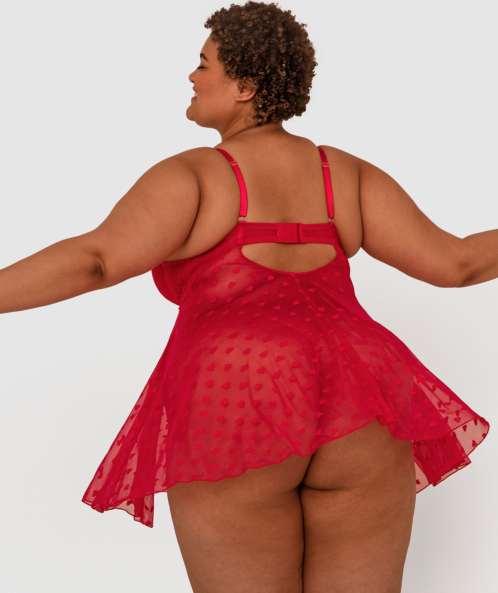 Night Games Love Fool Babydoll Set - Red