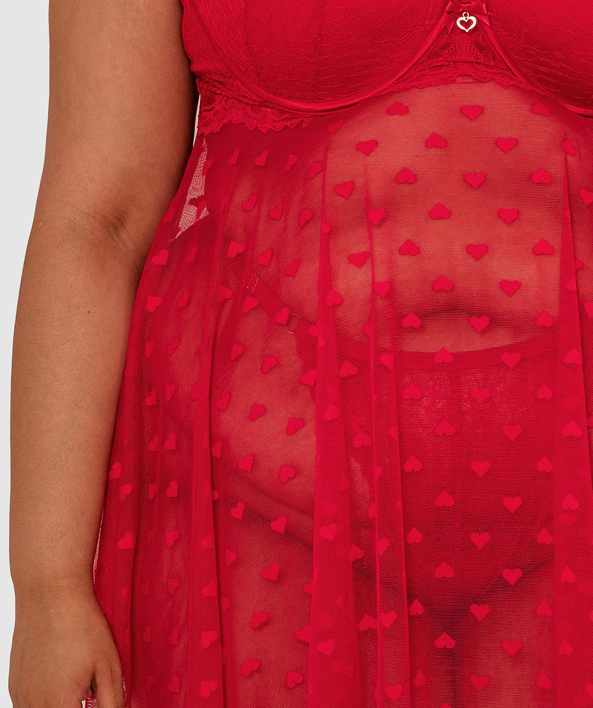 Night Games Love Fool Babydoll Set - Red