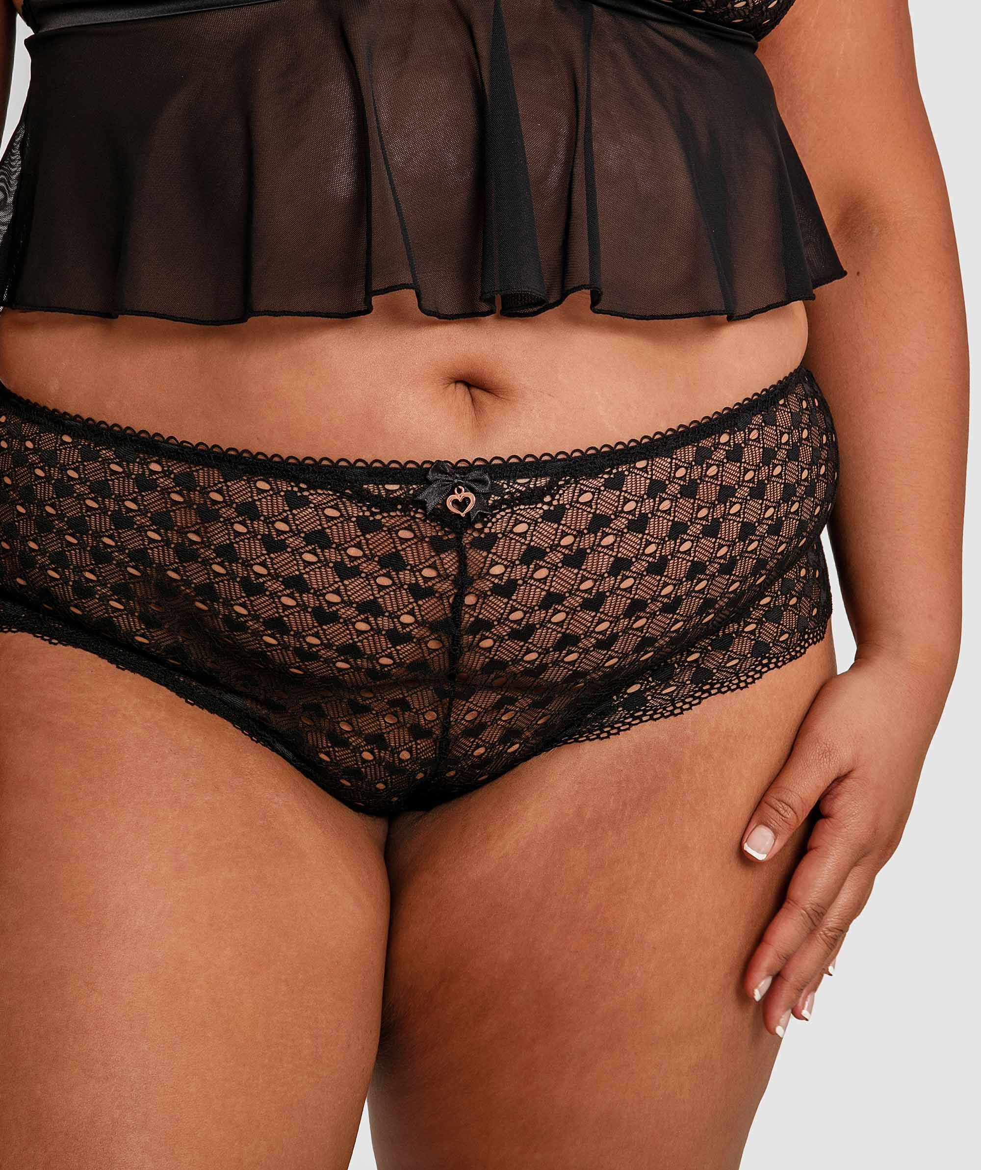 Night Games Sweetheart French Knicker - Black